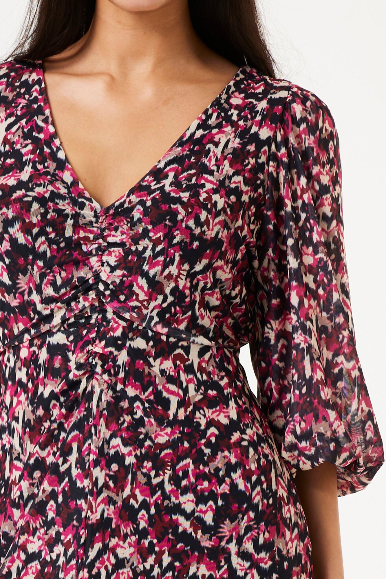 Garcia - Midi Mesh Dress - Cabernet