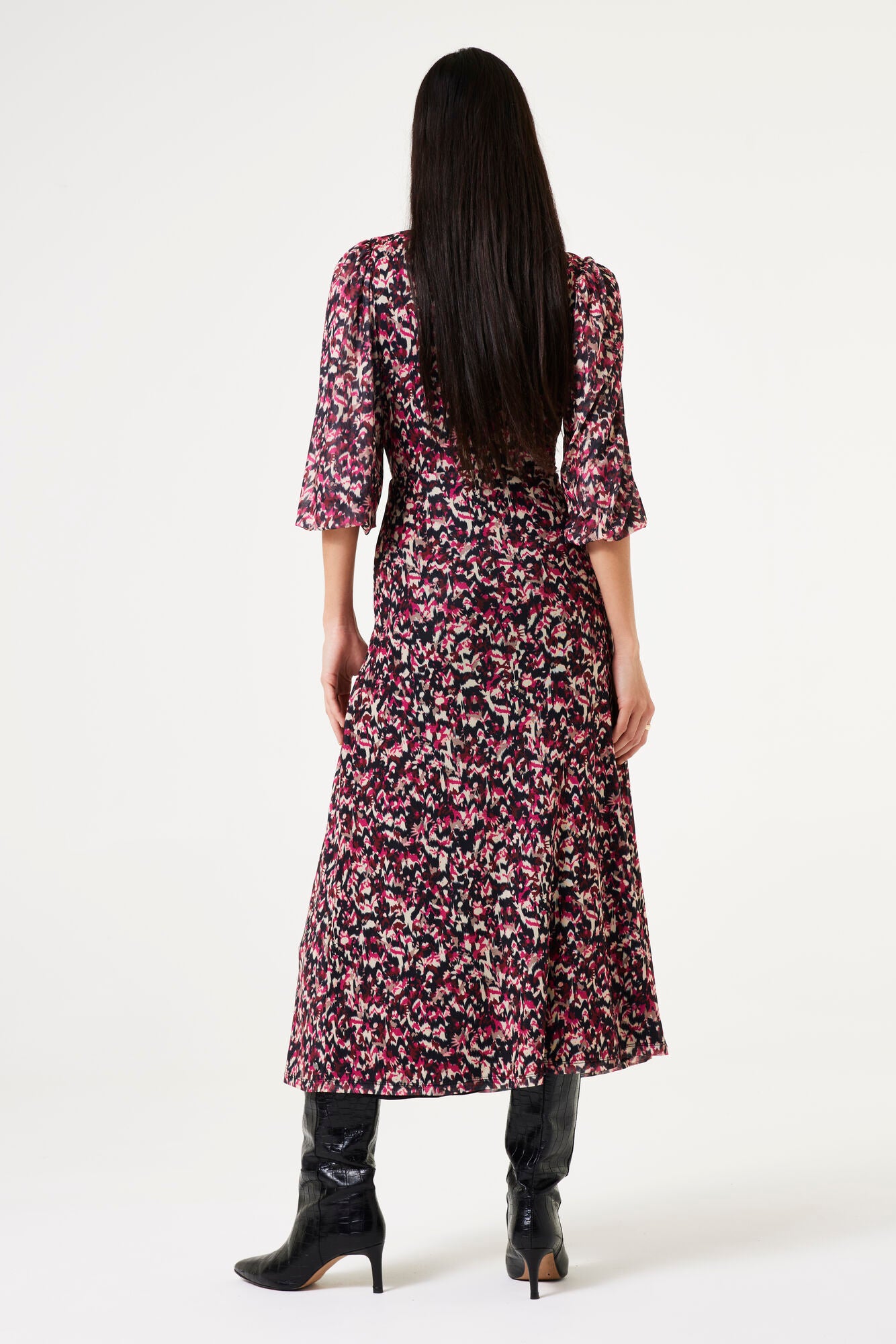 Garcia - Midi Mesh Dress - Cabernet