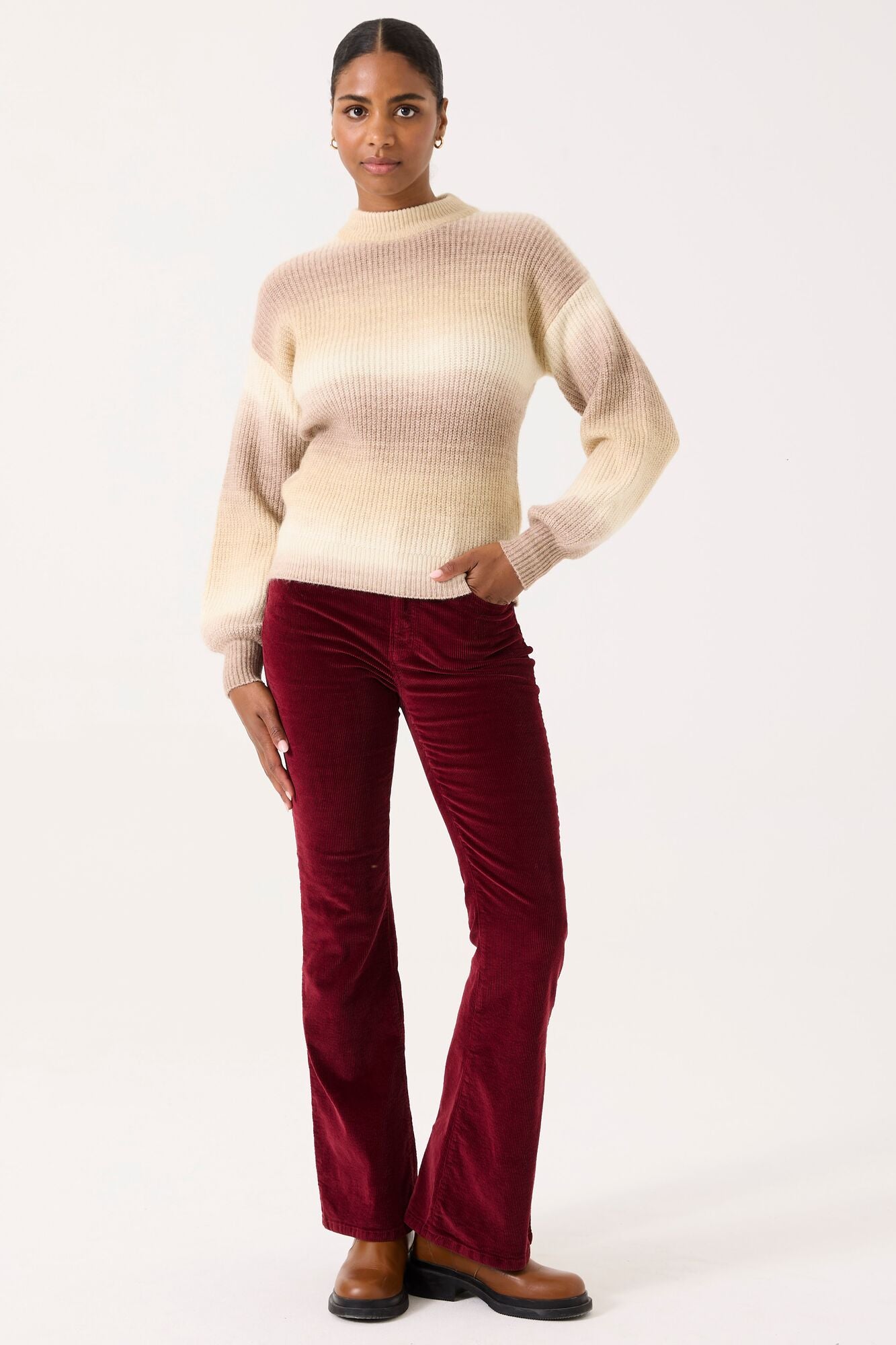 Garcia - Corduroy Flare Pant - Cabernet