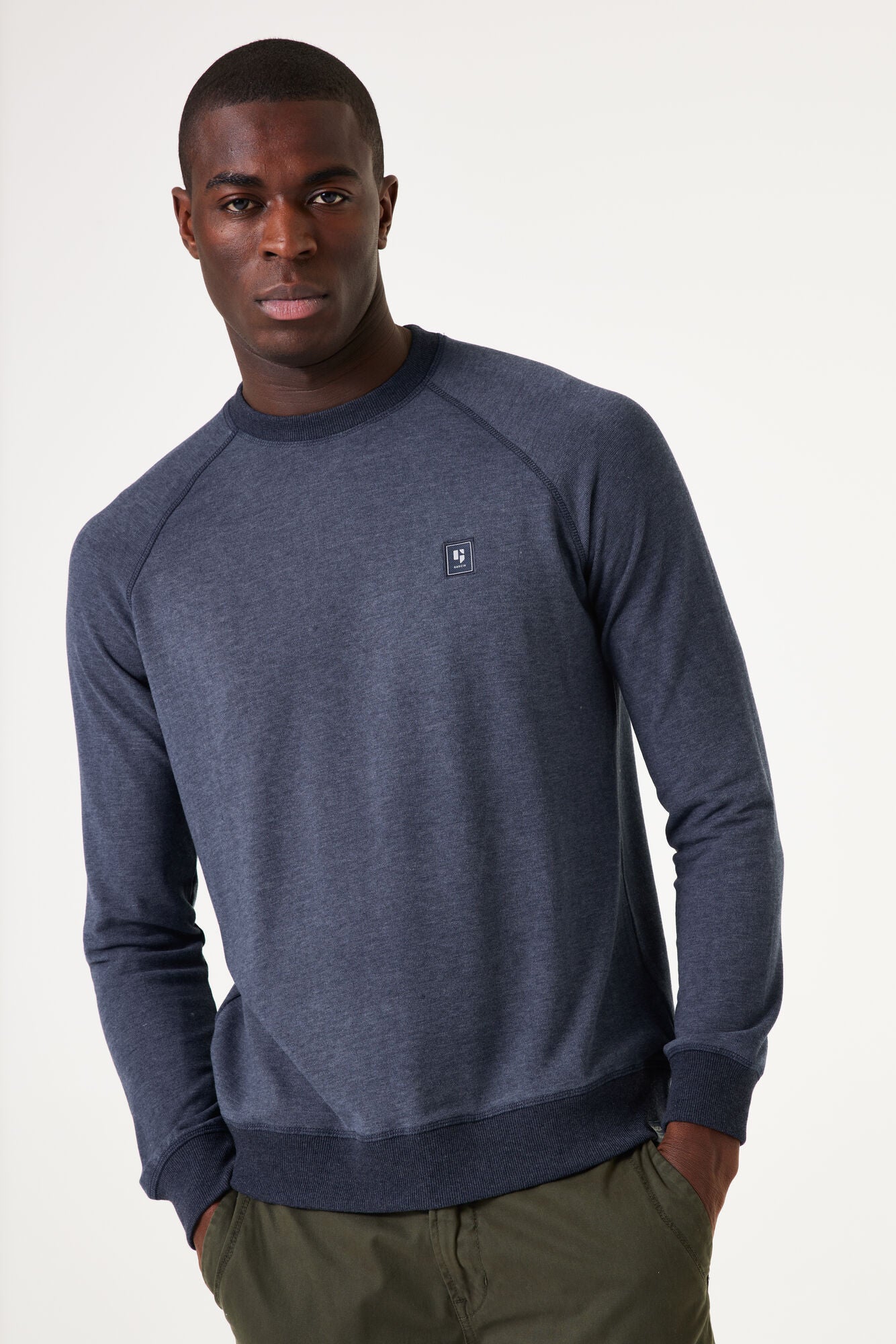 Garcia - Logo Patch Sweater - Dark Moon