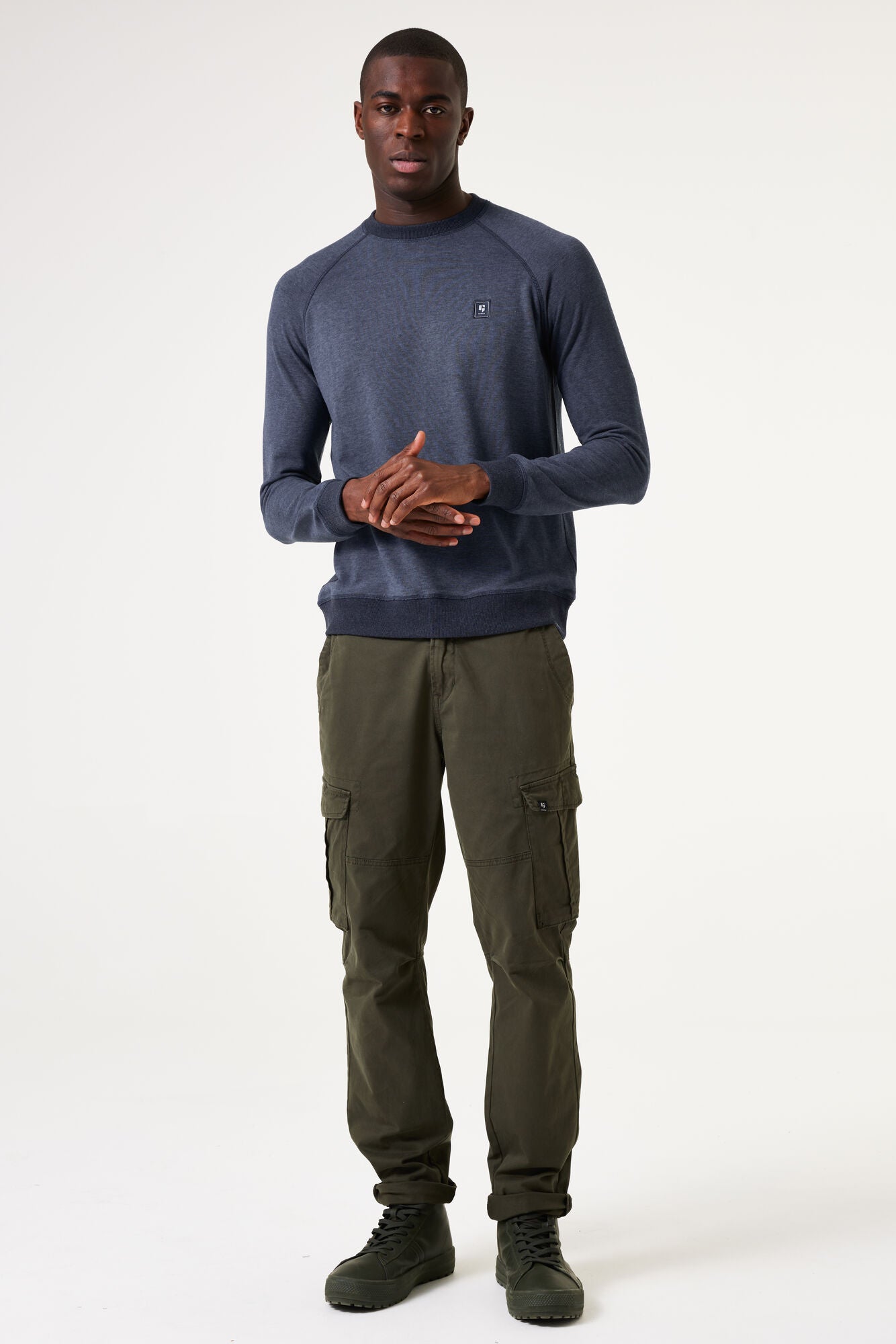 Garcia - Logo Patch Sweater - Dark Moon
