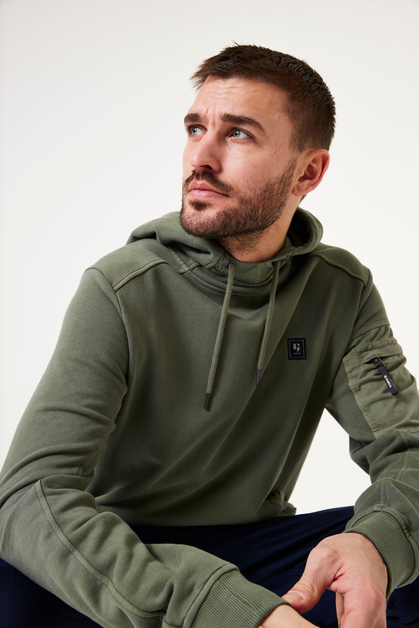 Garcia - Multi Pocket Hoodie - Sage Green