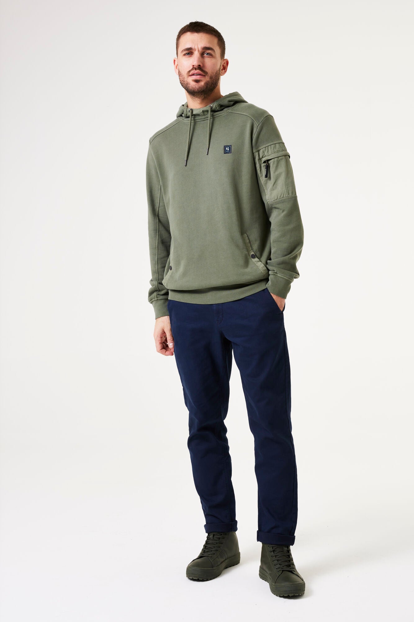 Garcia - Multi Pocket Hoodie - Sage Green