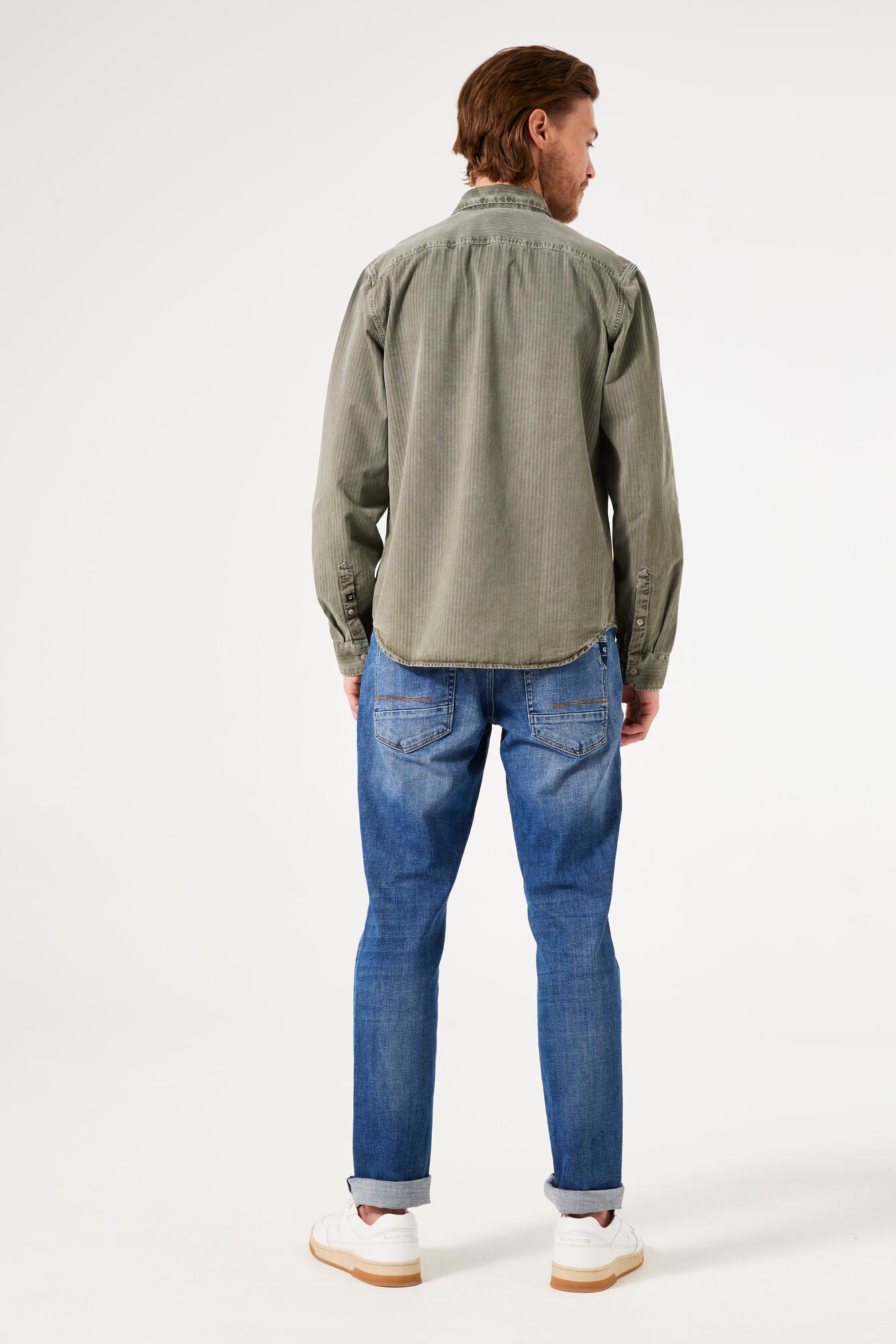 Garcia - Vertical Rib LS Shirt - Sage Green