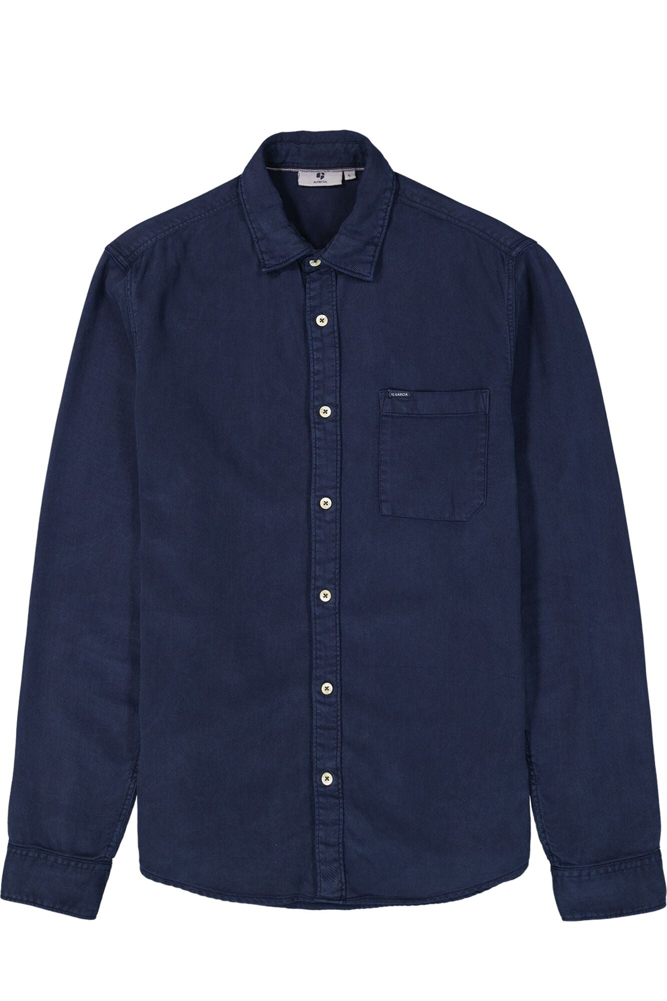 Garcia - Dobby Weave LS Shirt - Dark Moon