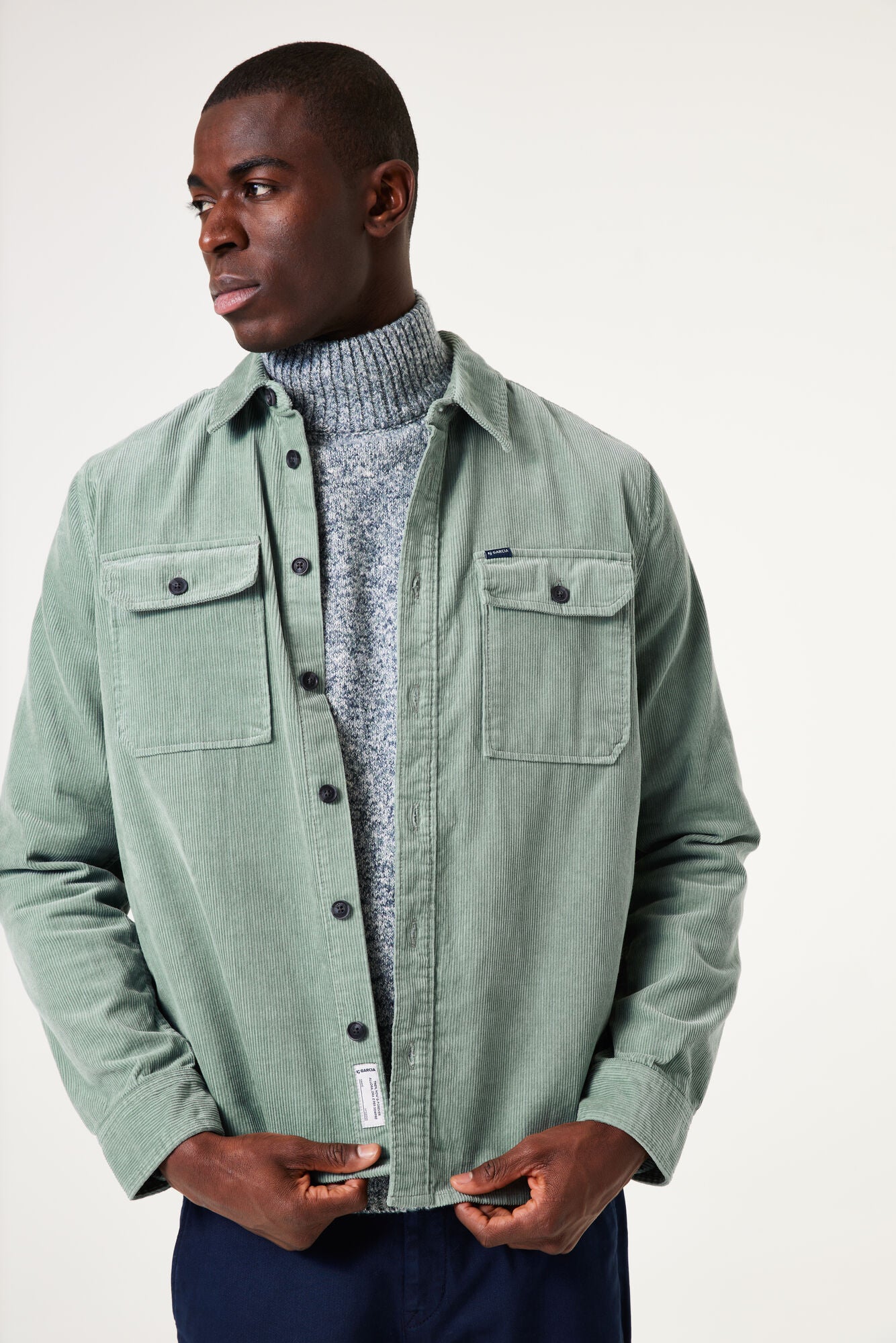 Garcia - Corduroy Overshirt - Light Sage