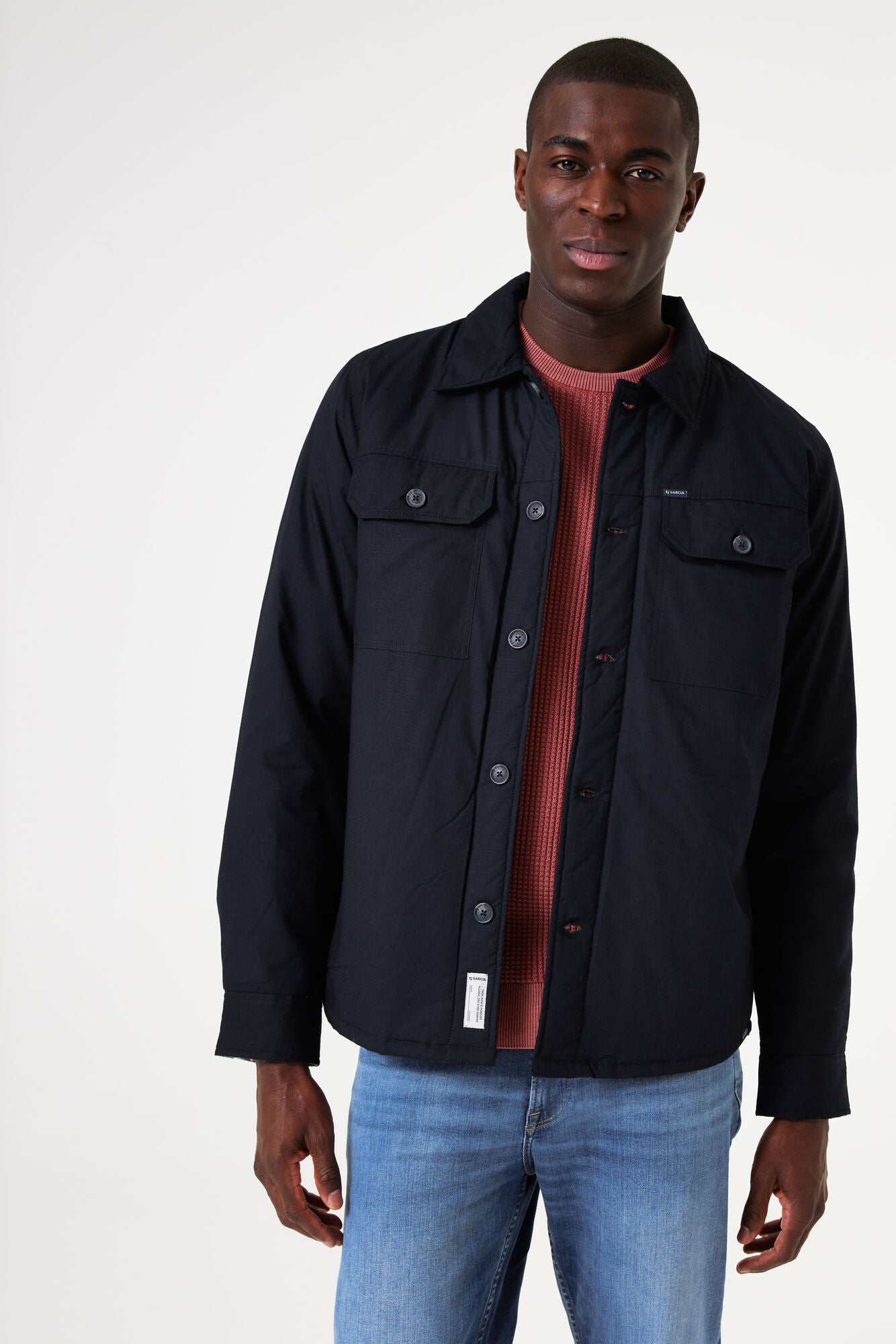 Garcia - Quilted Overshirt - Dark Moon
