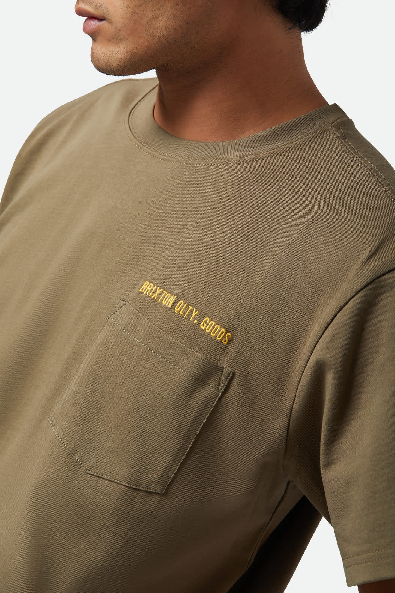 Brixton - Embroidered Heavyweight Pocket Tee - Ivy Green