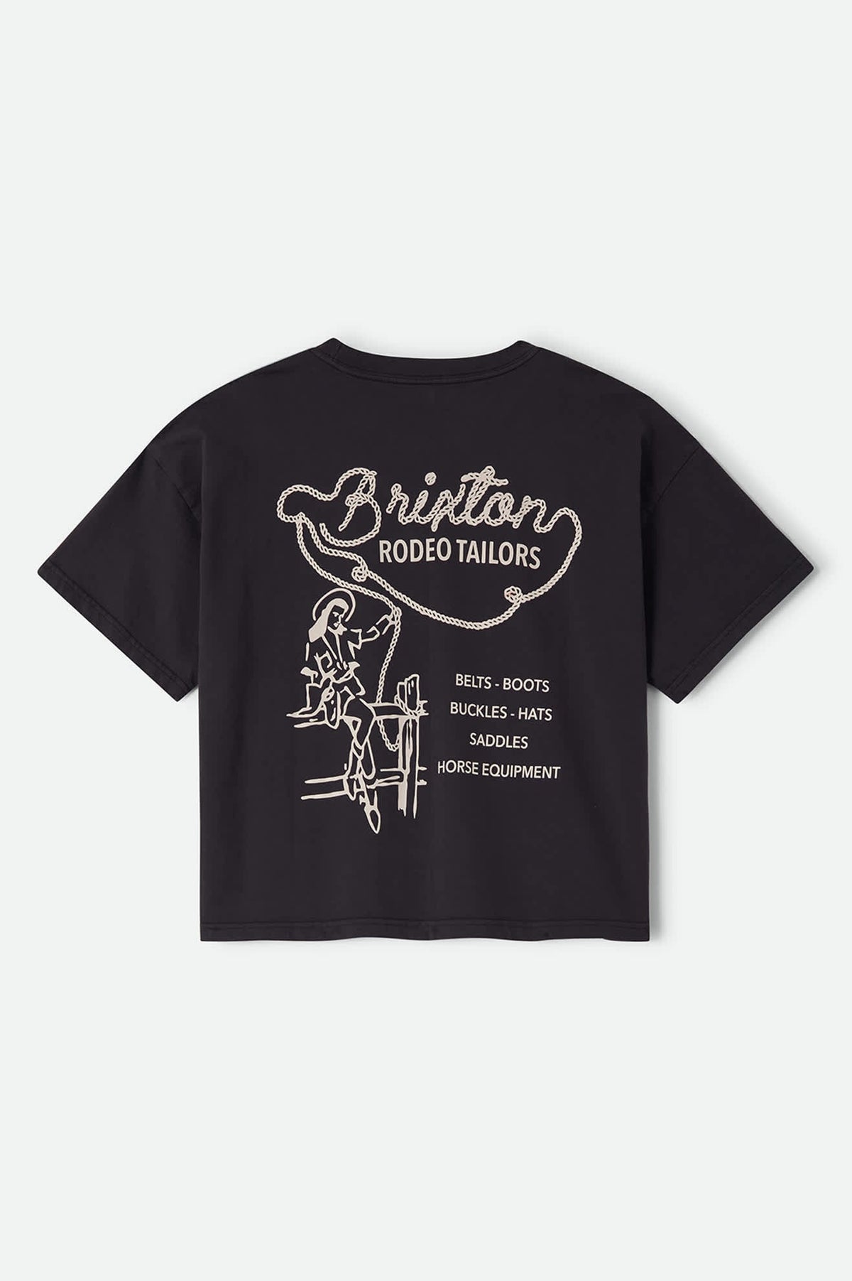 Brixton - Rodeo Tailors Boxy Crop Tee - Black