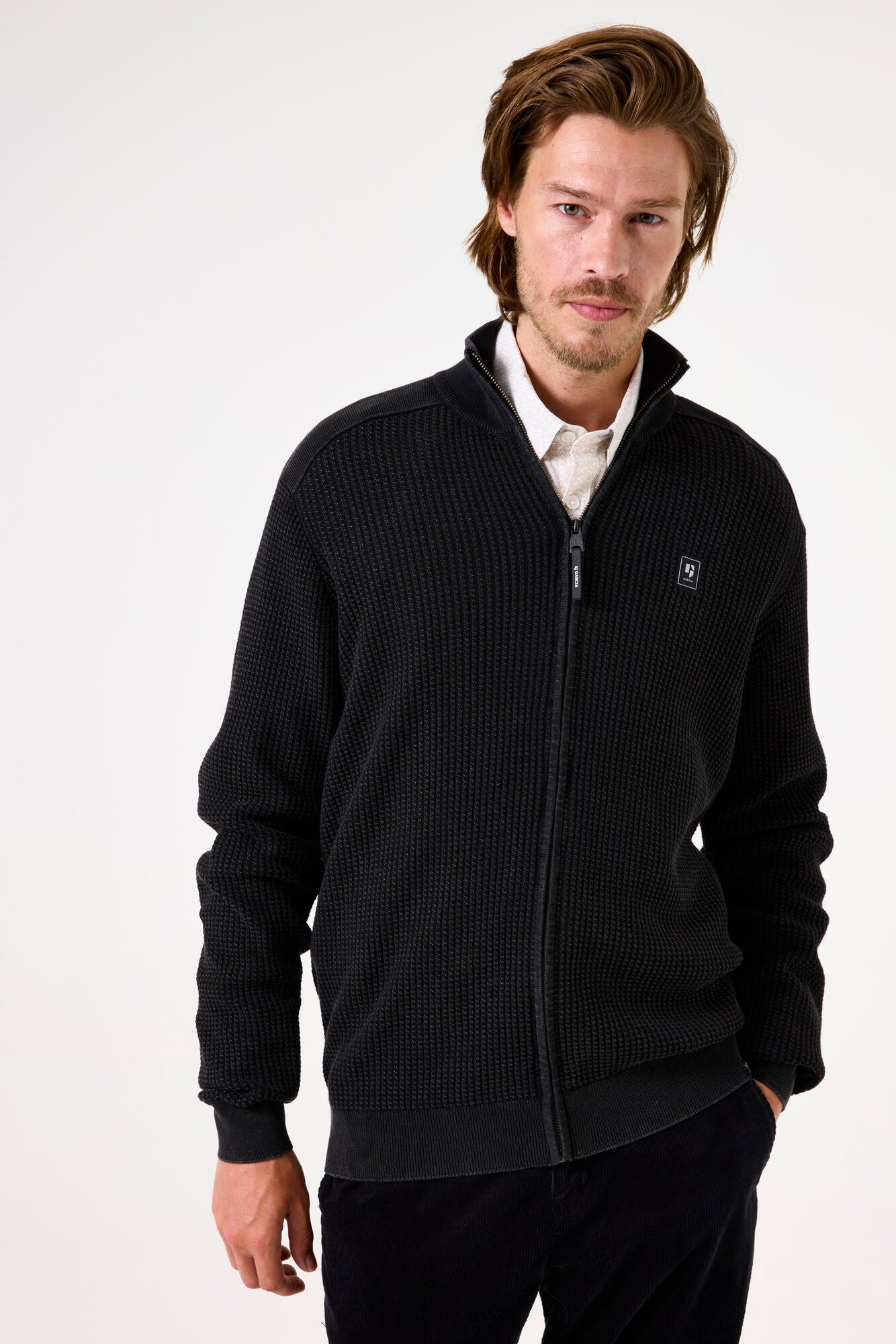 Garcia - Zipped Cardigan - Black