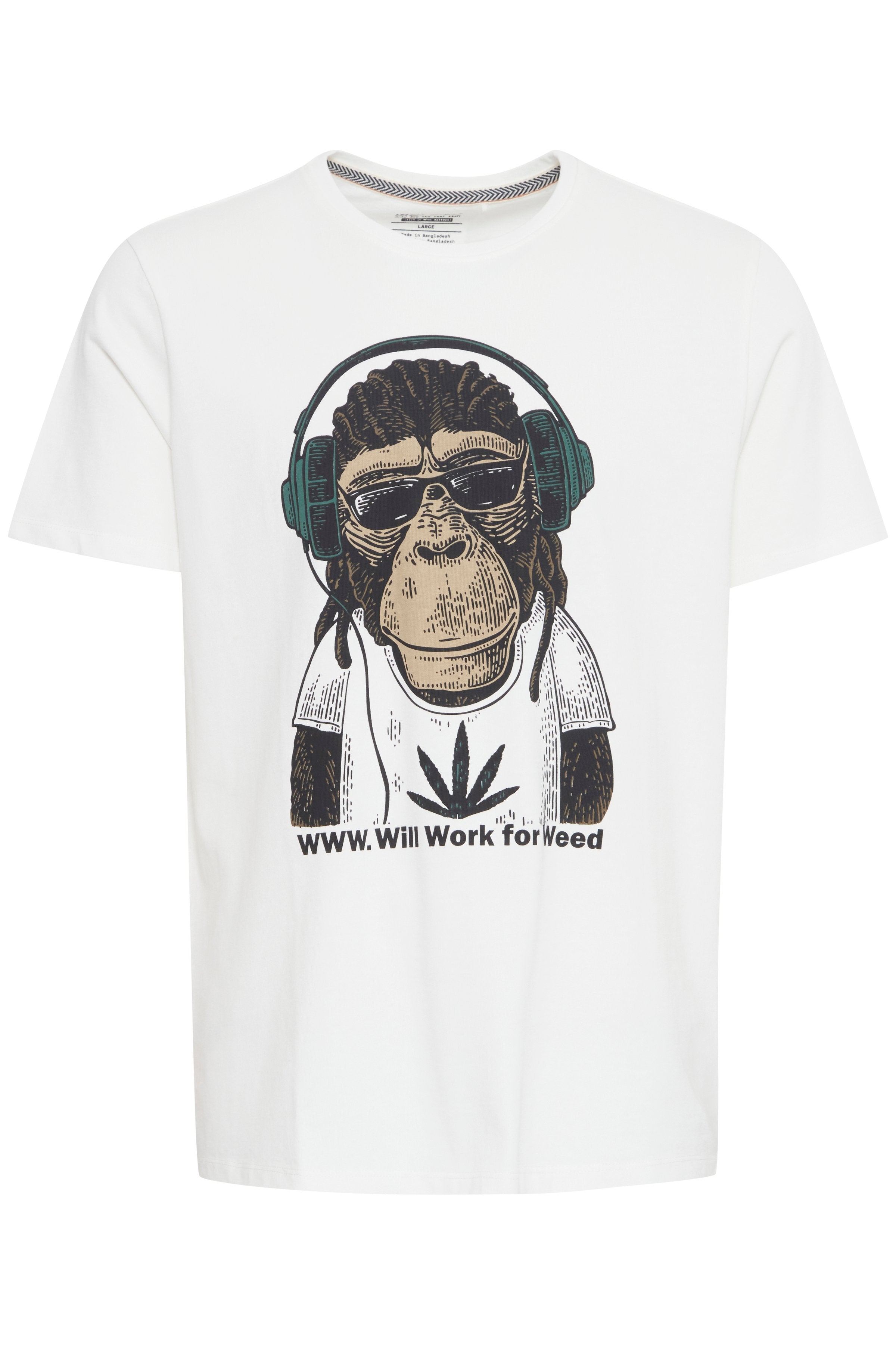 Blend - WWW Print Tee - White Monkey