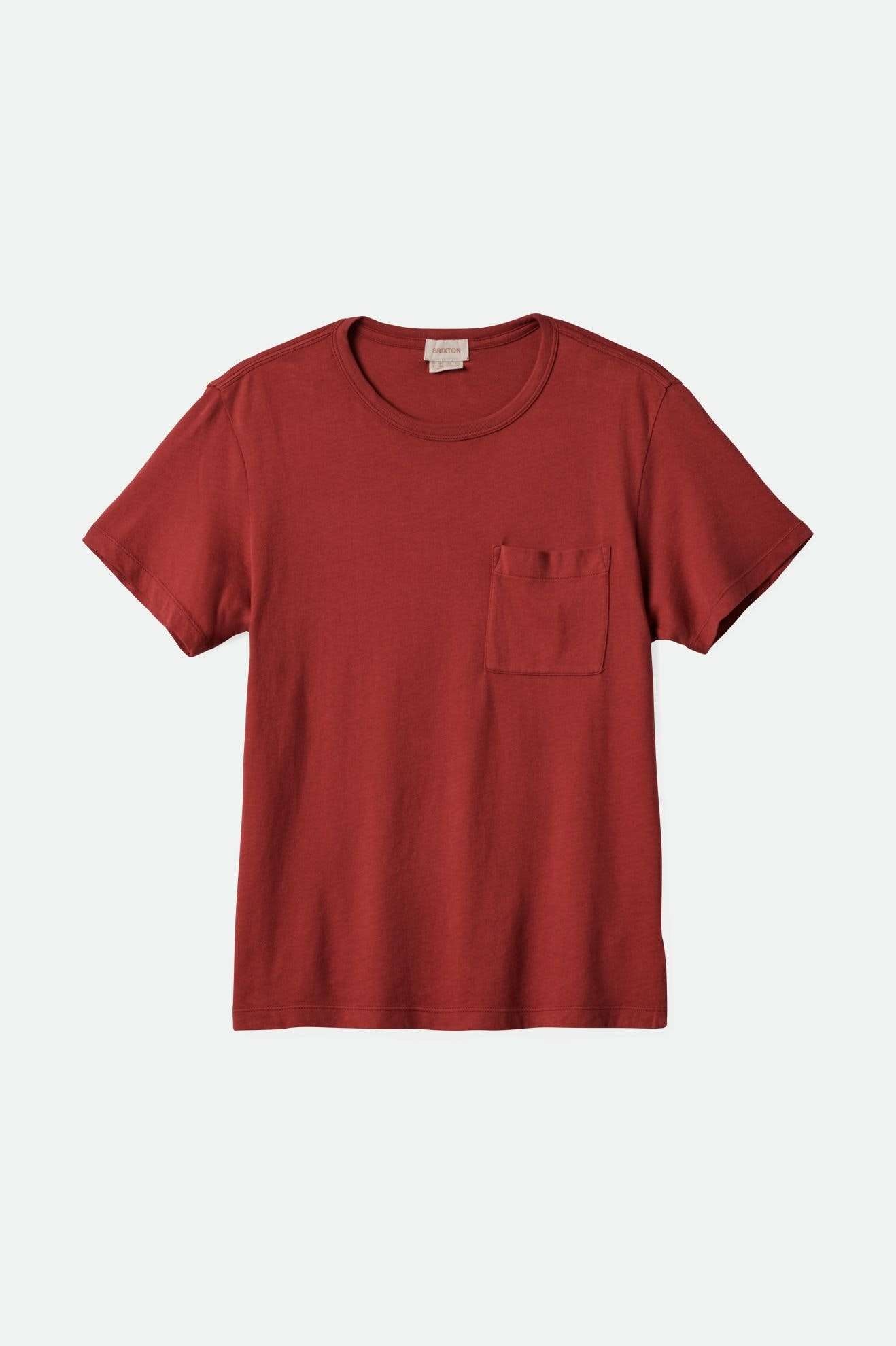 Brixton - Carefree Organic GD Perfect Pocket Tee - Cowhide