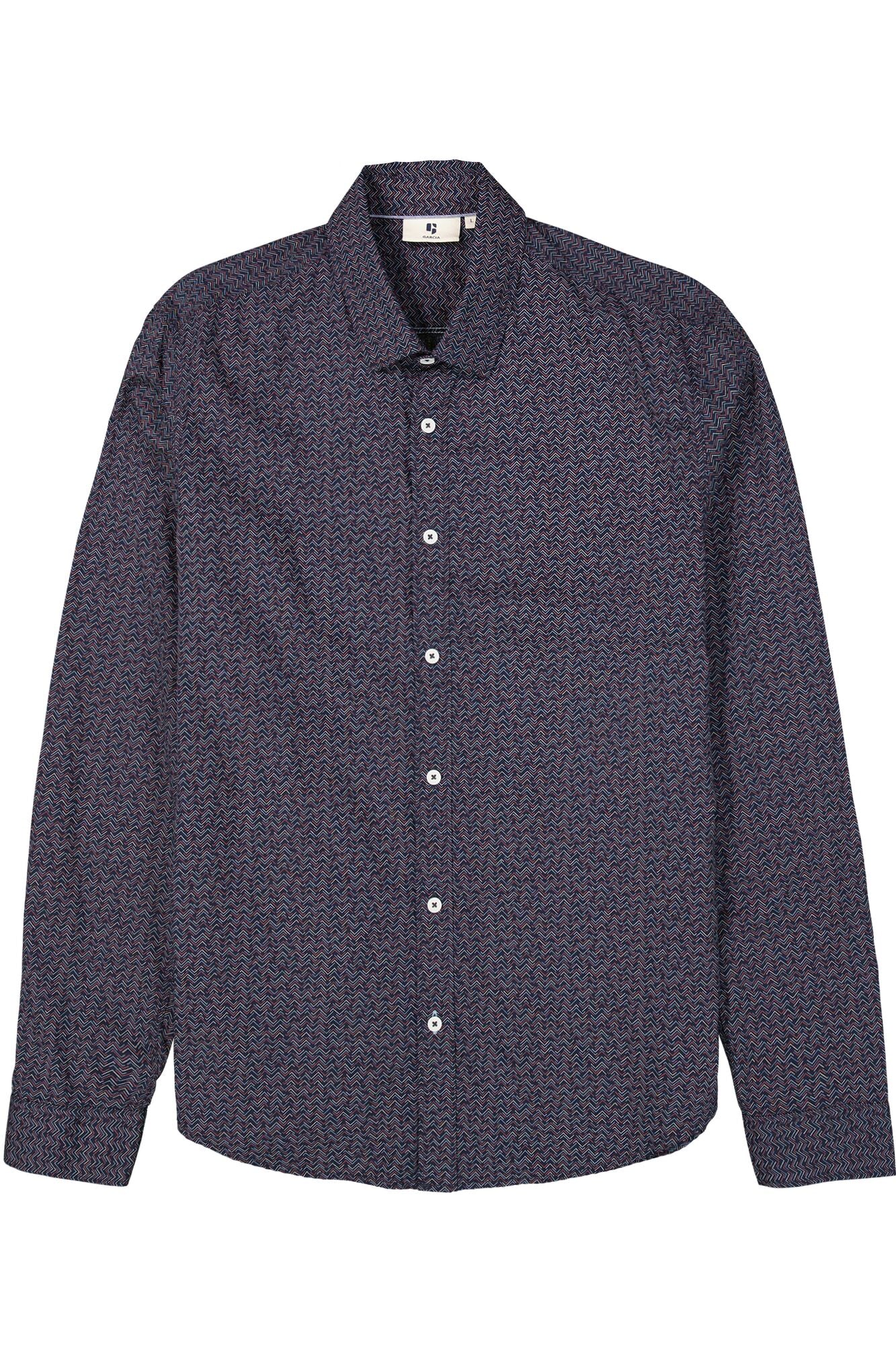 Garcia - Allover Print LS Shirt - Dark Moon