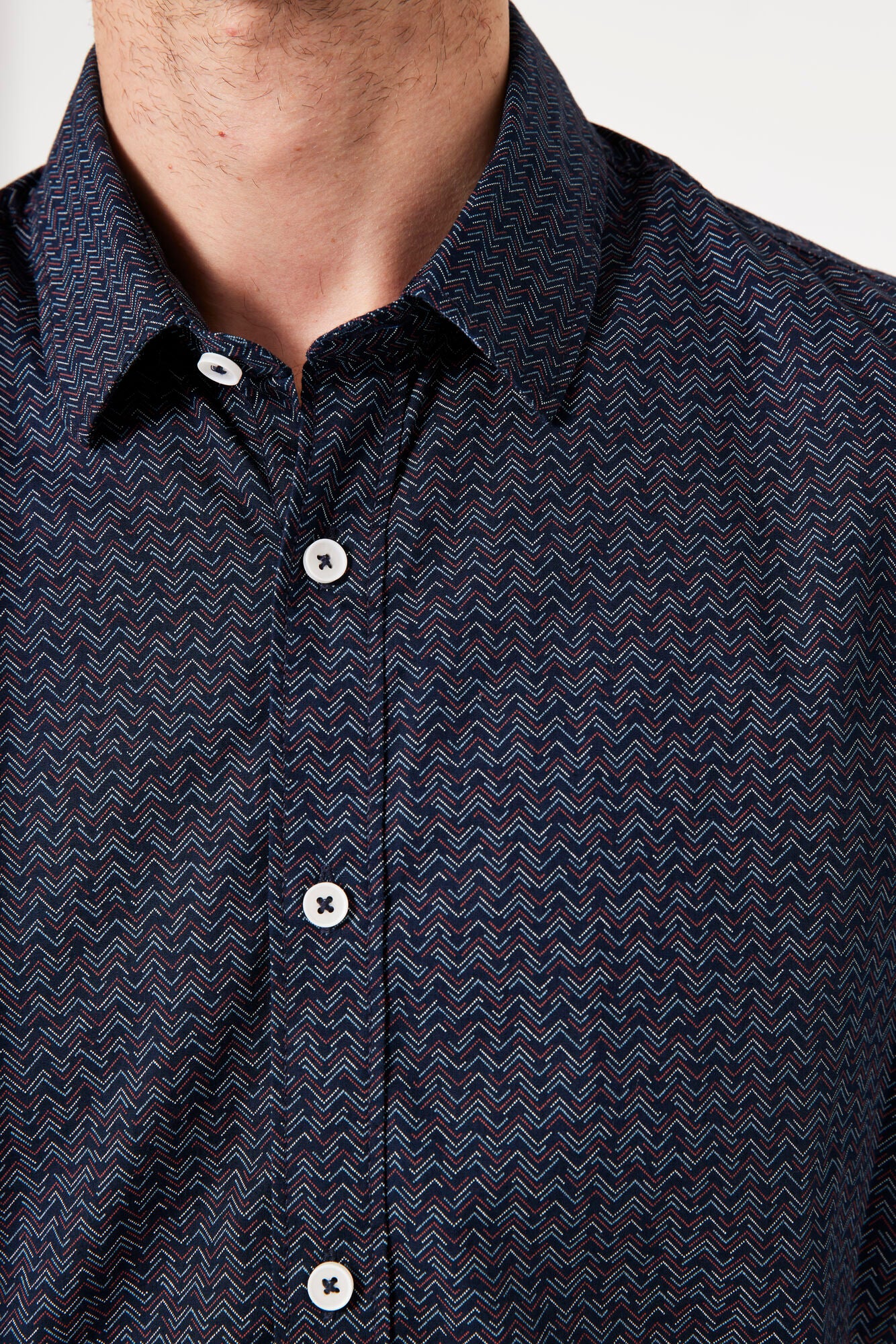 Garcia - Allover Print LS Shirt - Dark Moon
