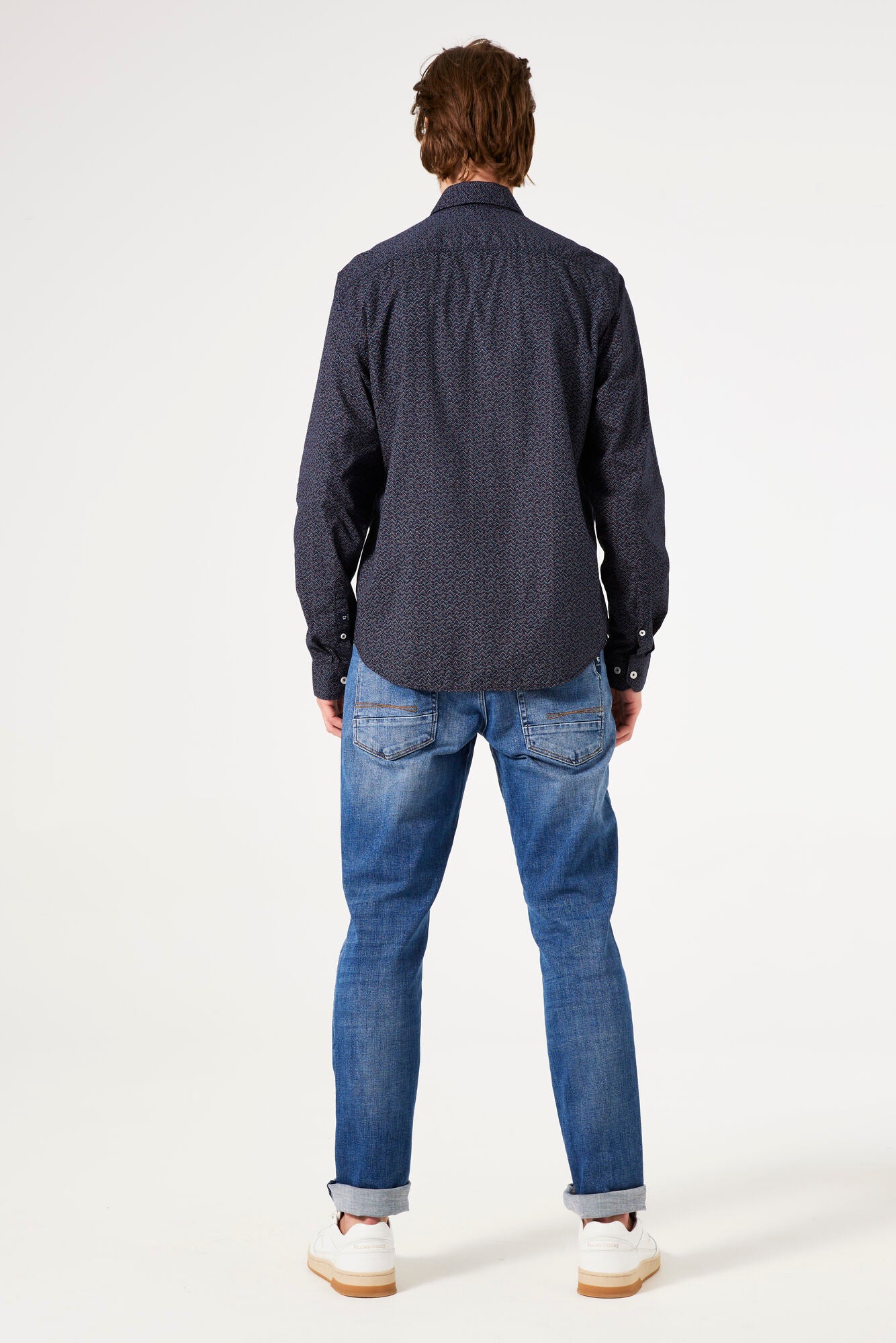 Garcia - Allover Print LS Shirt - Dark Moon