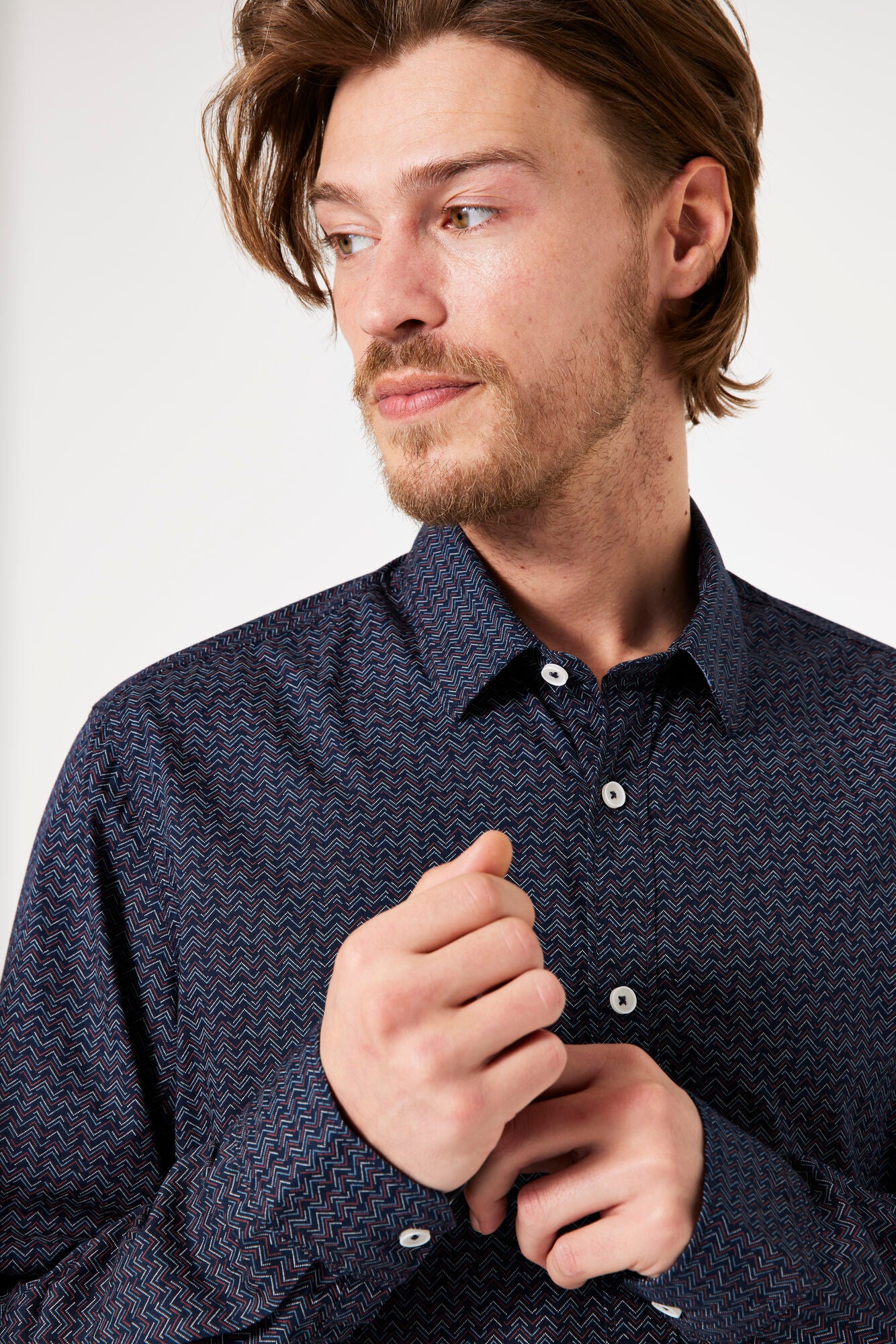 Garcia - Allover Print LS Shirt - Dark Moon