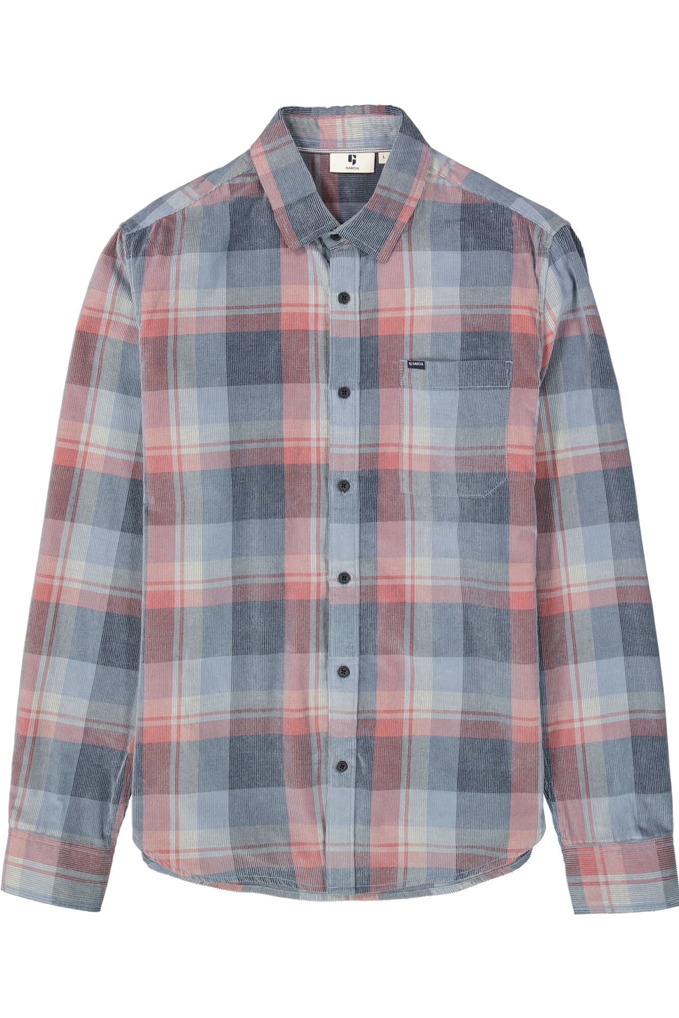 Garcia - Checkered Cord LS Shirt - Steel