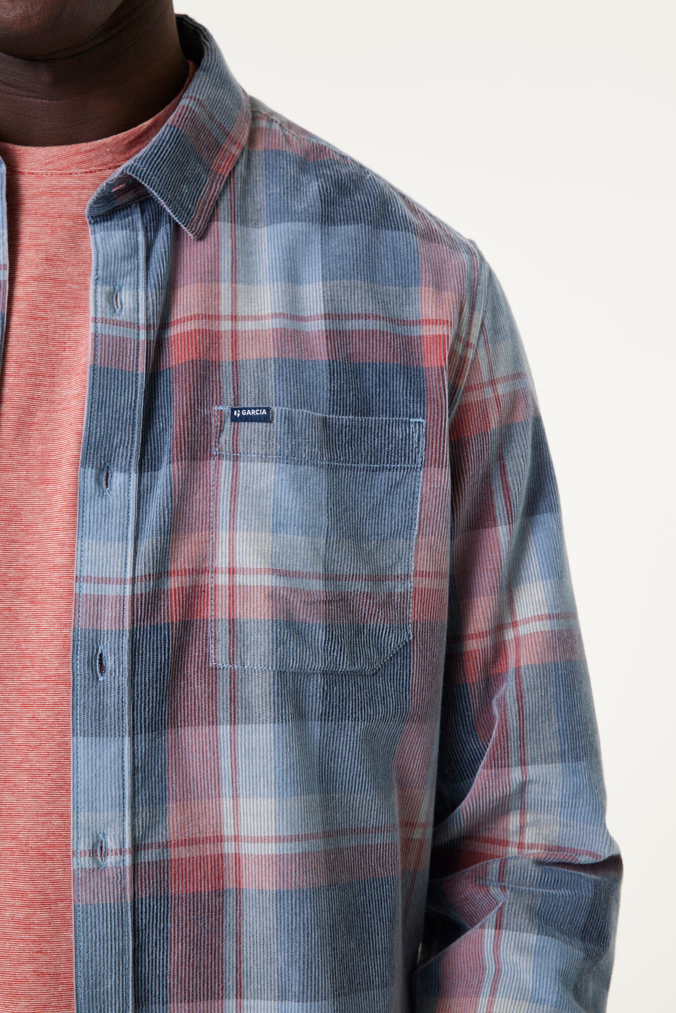 Garcia - Checkered Cord LS Shirt - Steel