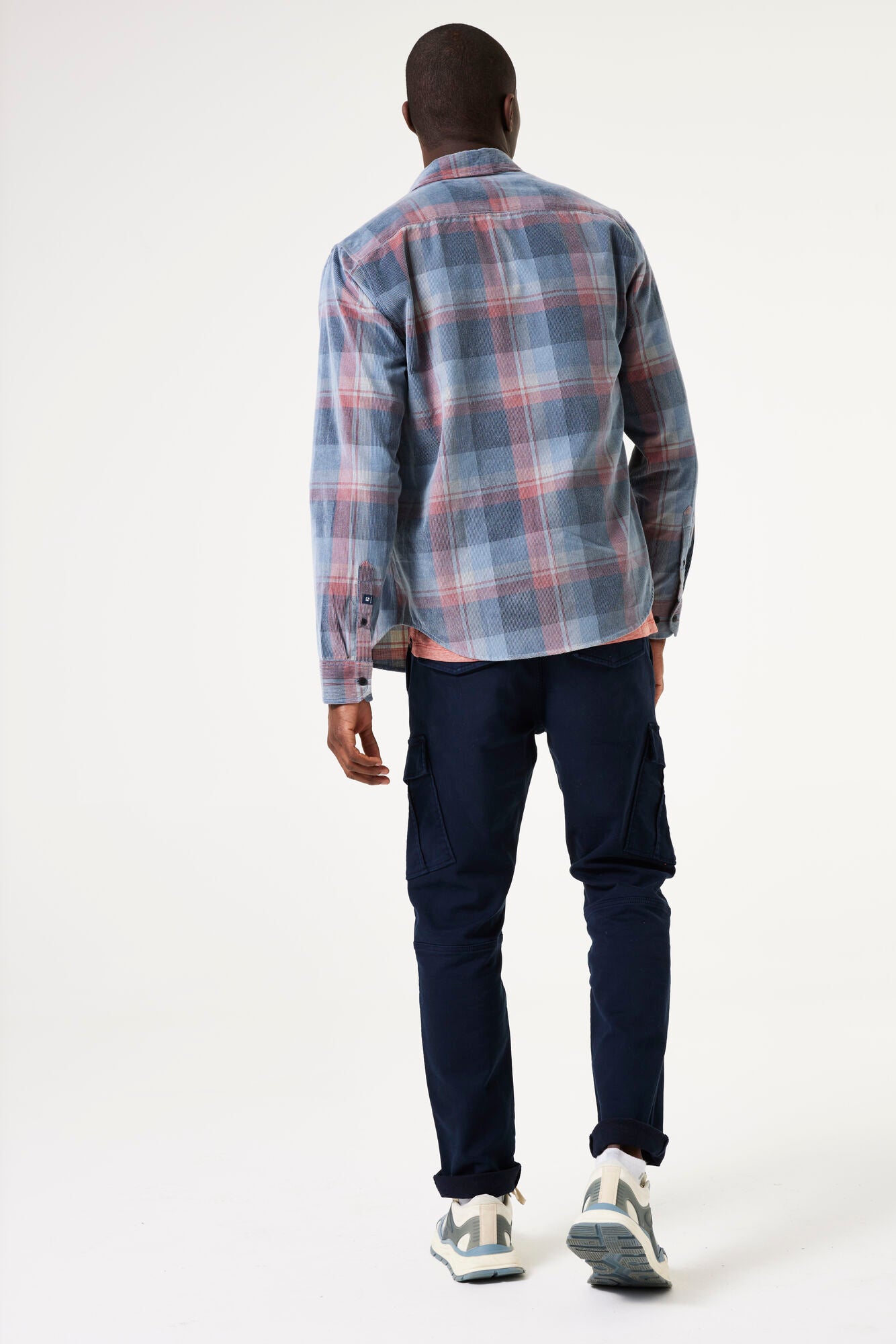 Garcia - Checkered Cord LS Shirt - Steel