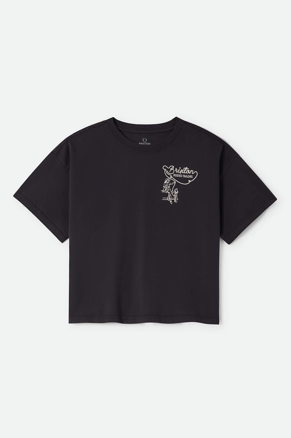 Brixton - Rodeo Tailors Boxy Crop Tee - Black