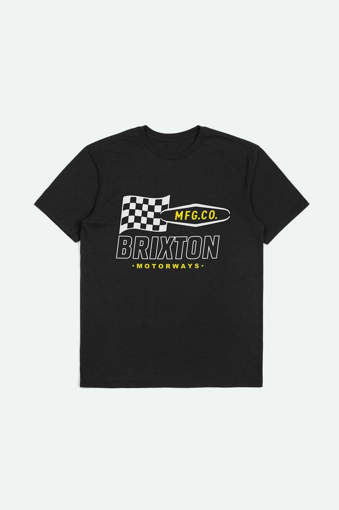 Brixton - Motorway Heavyweight Relaxed Tee - Black Classic Wash