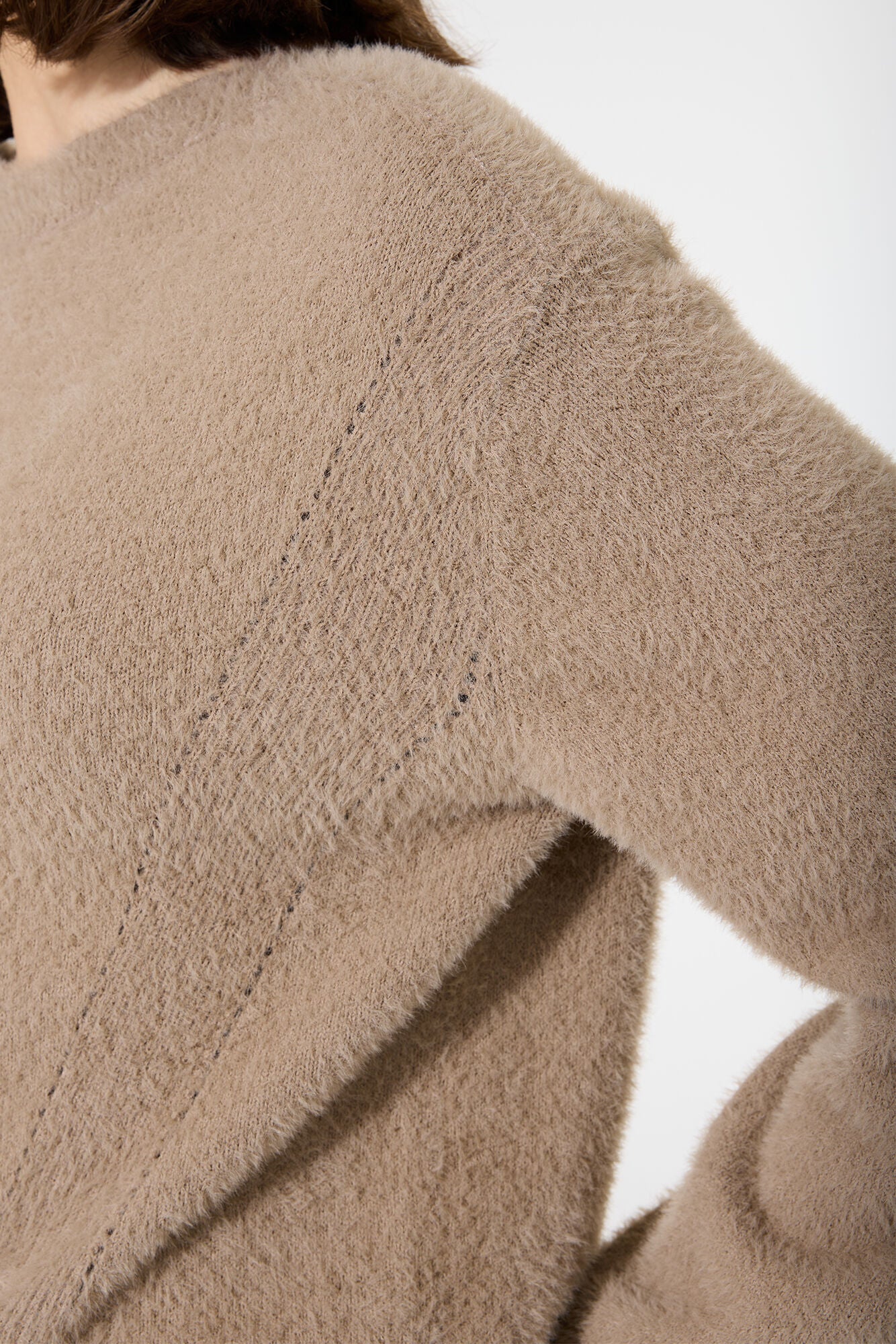 Garcia - Fluffy Knit Pullover - Taupe