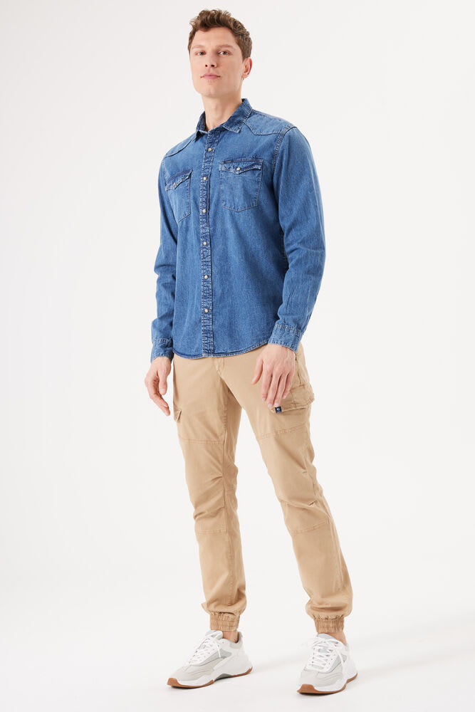 Garcia - Western Denim LS Shirt - Medium Used Blue