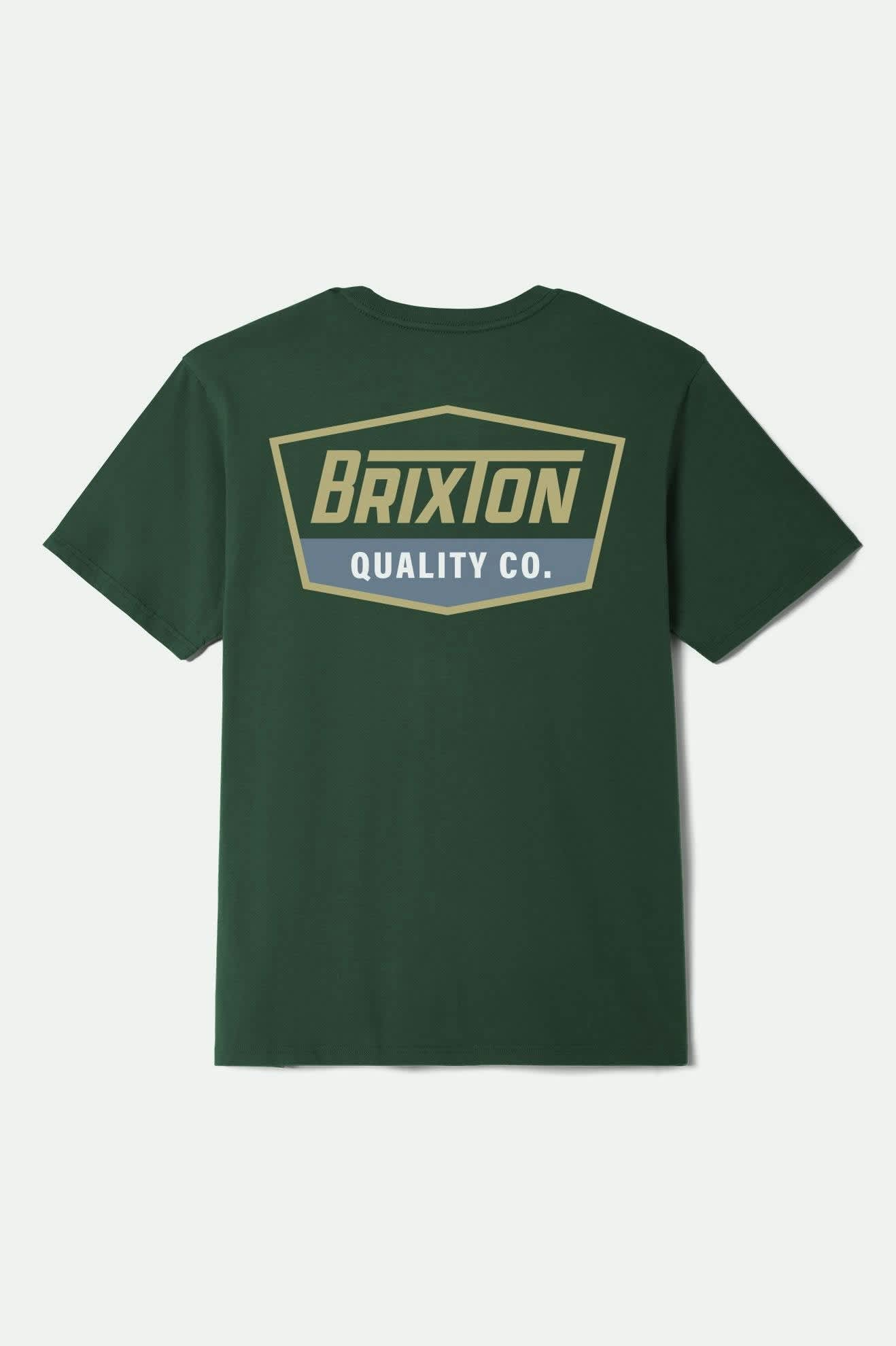 Brixton - Regal SS Standard Tee - Forest Green/Curry/Grey Blue