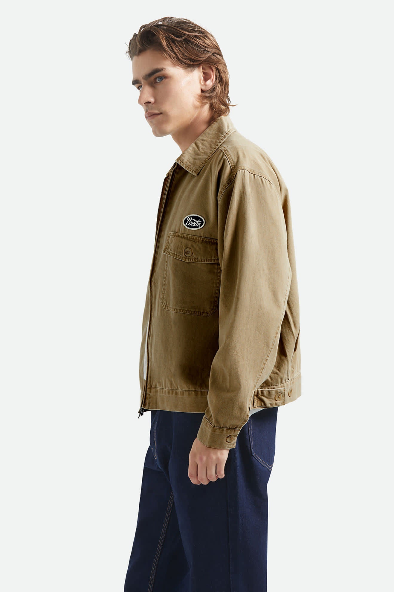 Brixton - Trademark Lightweight Garage Jacket - Washed Khaki
