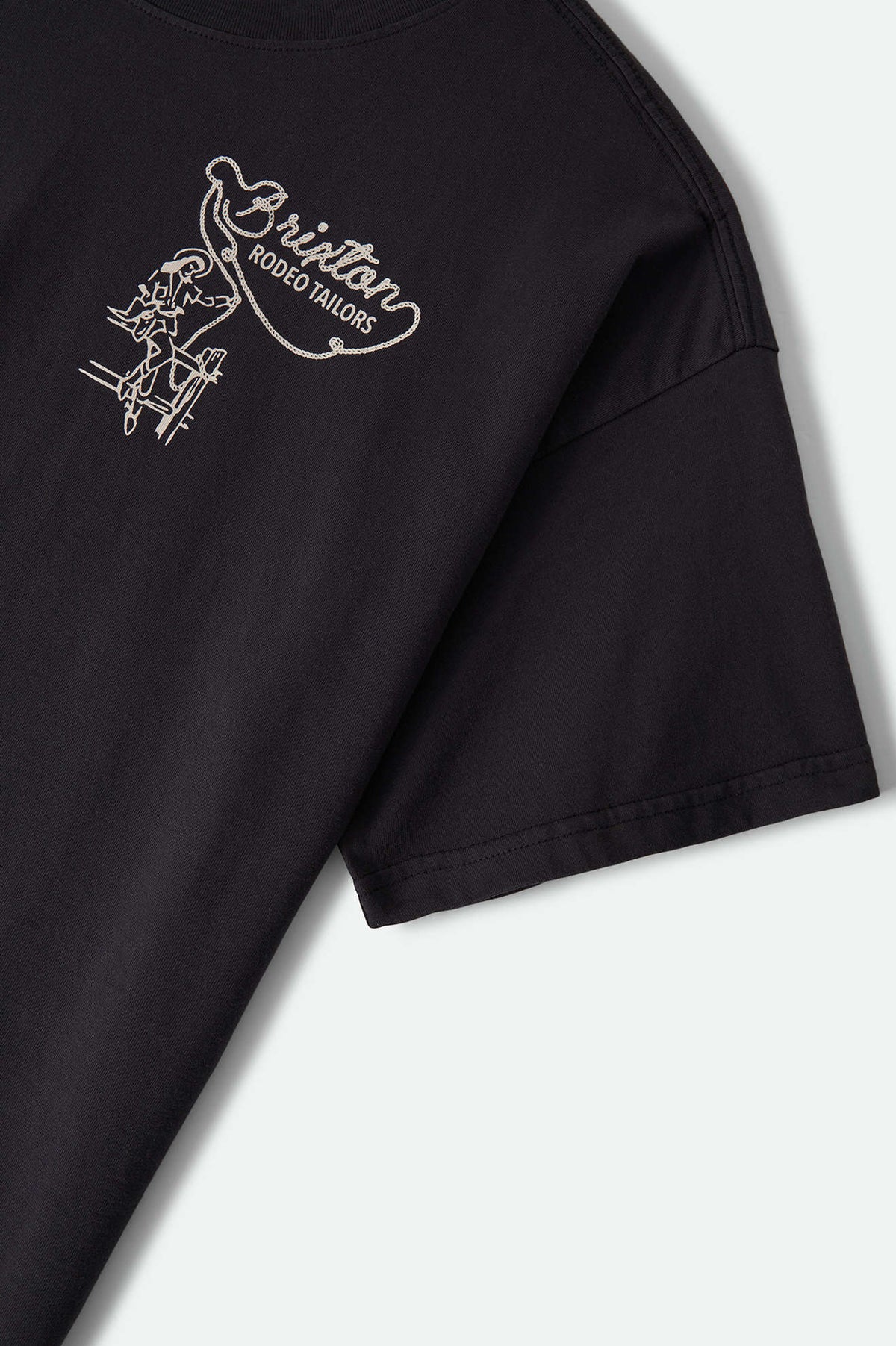 Brixton - Rodeo Tailors Boxy Crop Tee - Black