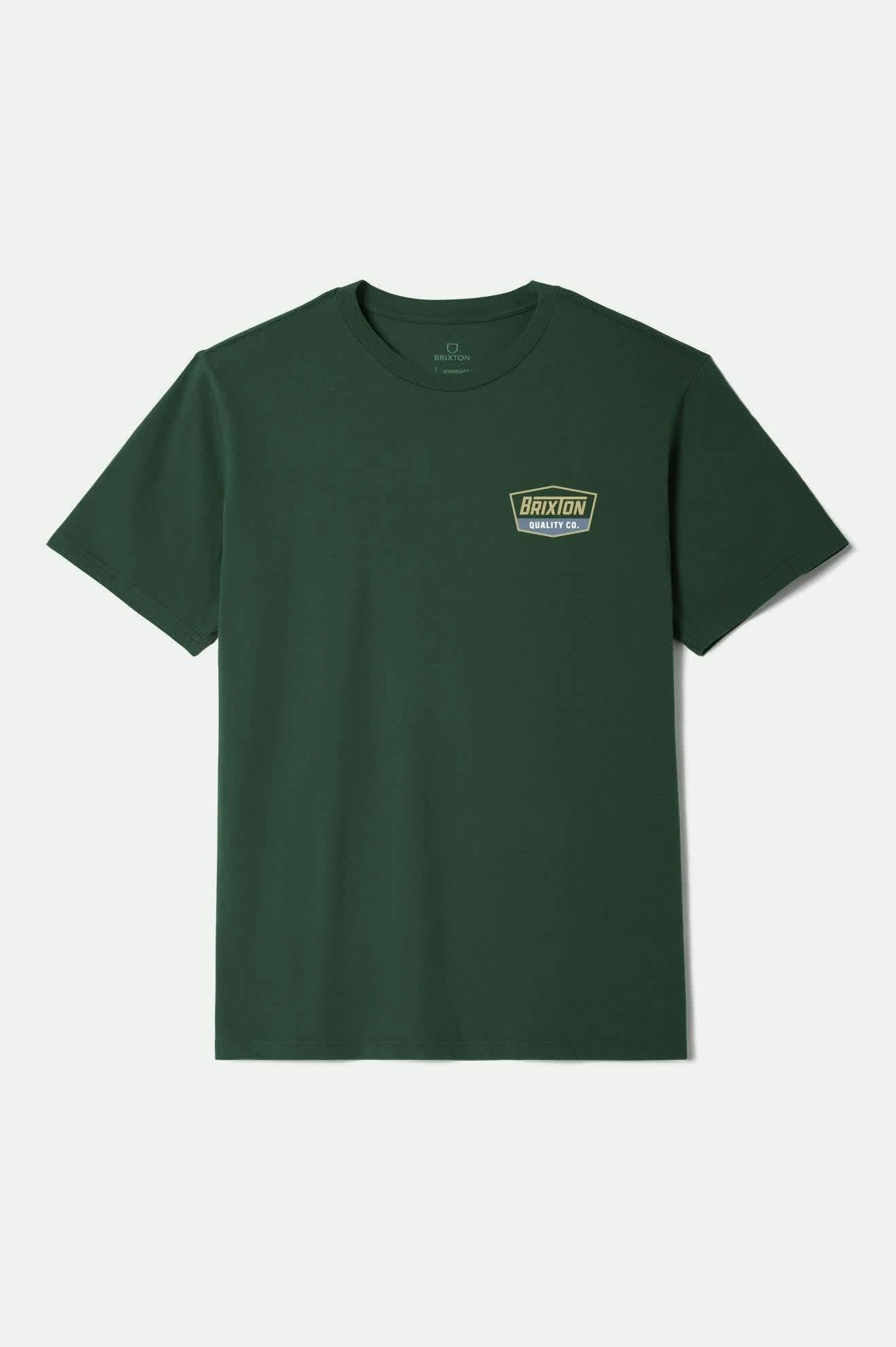 Brixton - Regal SS Standard Tee - Forest Green/Curry/Grey Blue