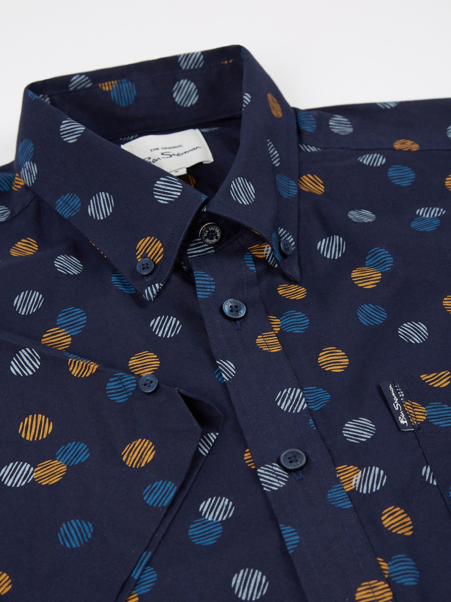 Ben Sherman - Scattered Geo Print SS Shirt - Marine