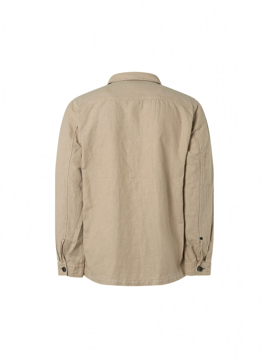 No Excess - Safari  Linen Overshirt - Stone