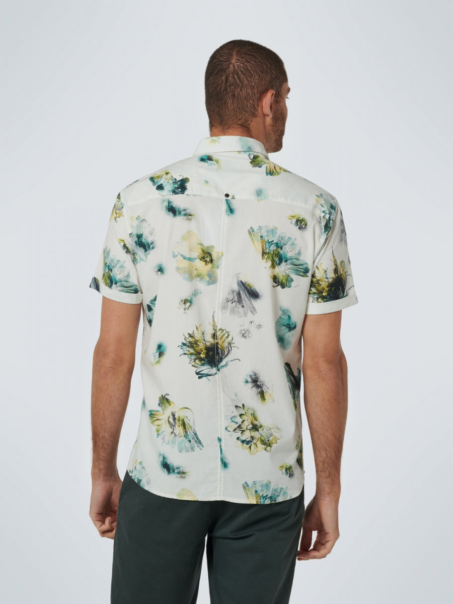 No Excess - Watermark Print SS Shirt - Lime