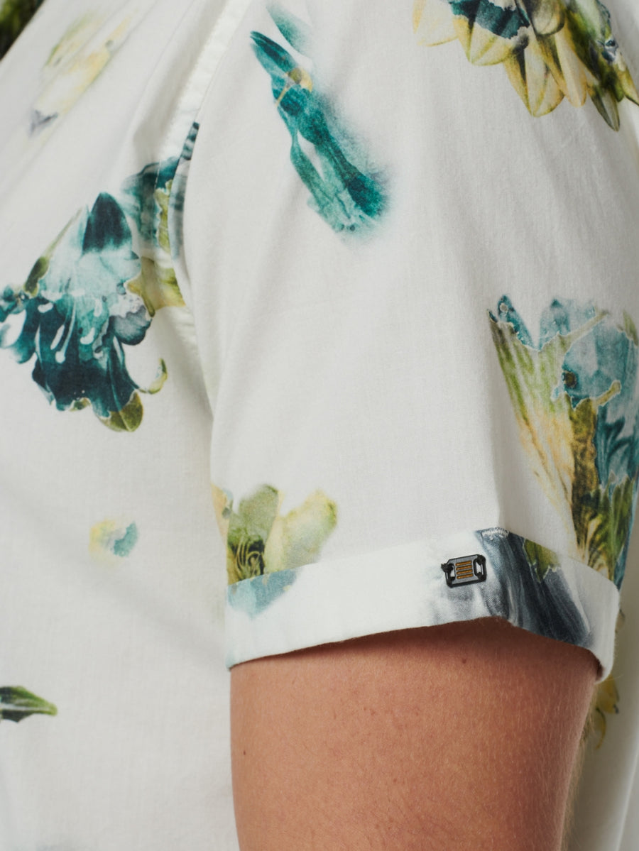 No Excess - Watermark Print SS Shirt - Lime