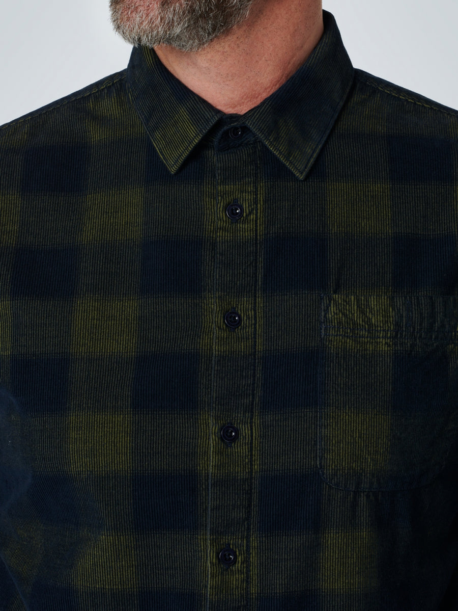 No Excess - Duo Corduroy LS Shirt - Sage Green