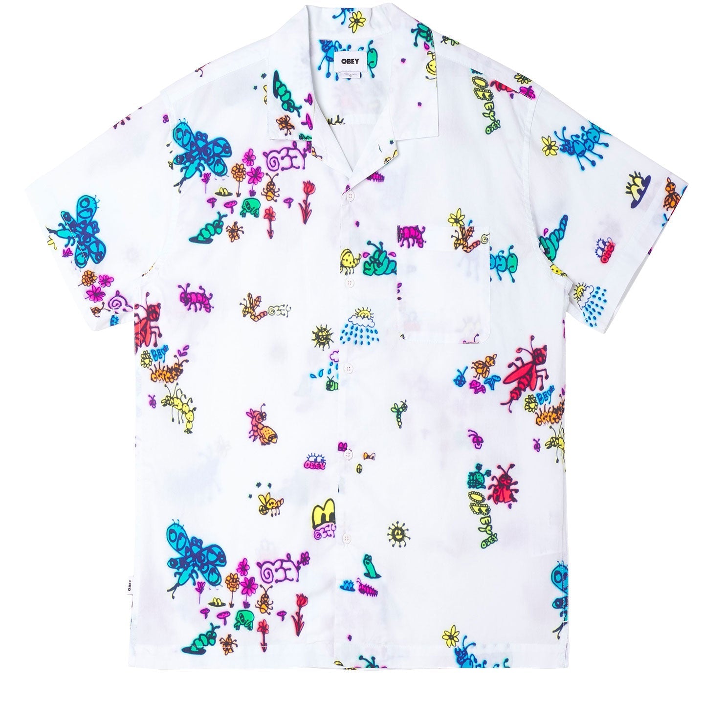 Obey - Doodles SS Woven Shirt - White Multi