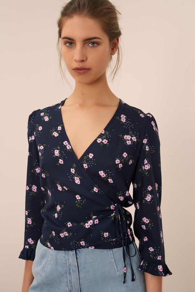 The Fifth Label - Sunny LS Top - Navy Floral