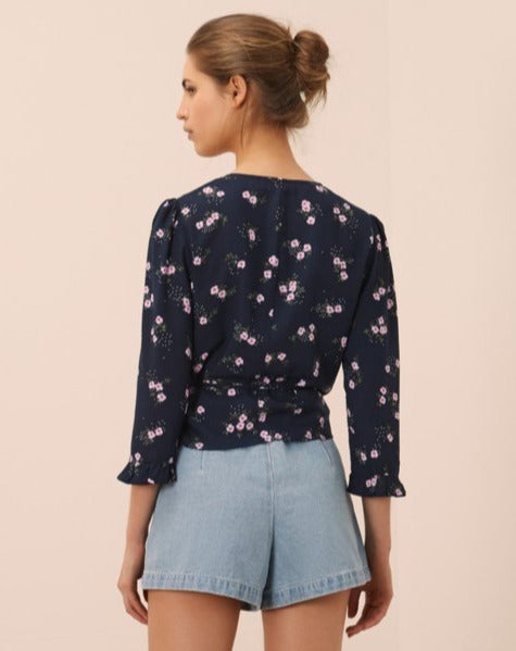 The Fifth Label - Sunny LS Top - Navy Floral