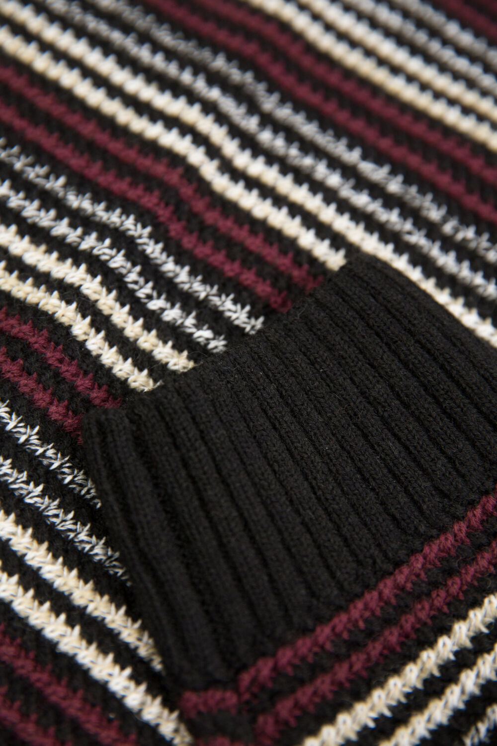 Garcia - Cable Stripe Pullover - Black