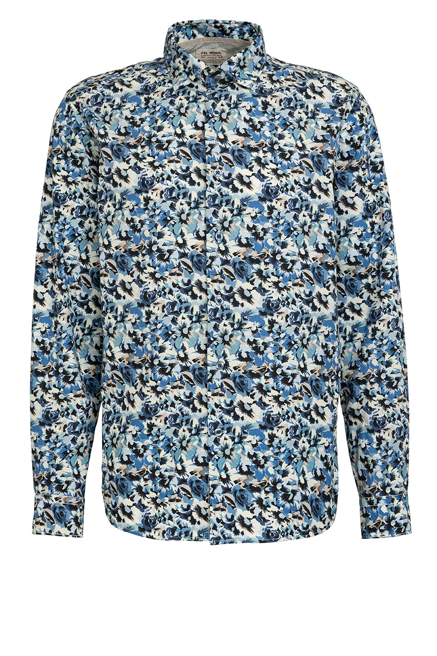 Fil Noir - Treviso HBD Shirt - Blue Floral
