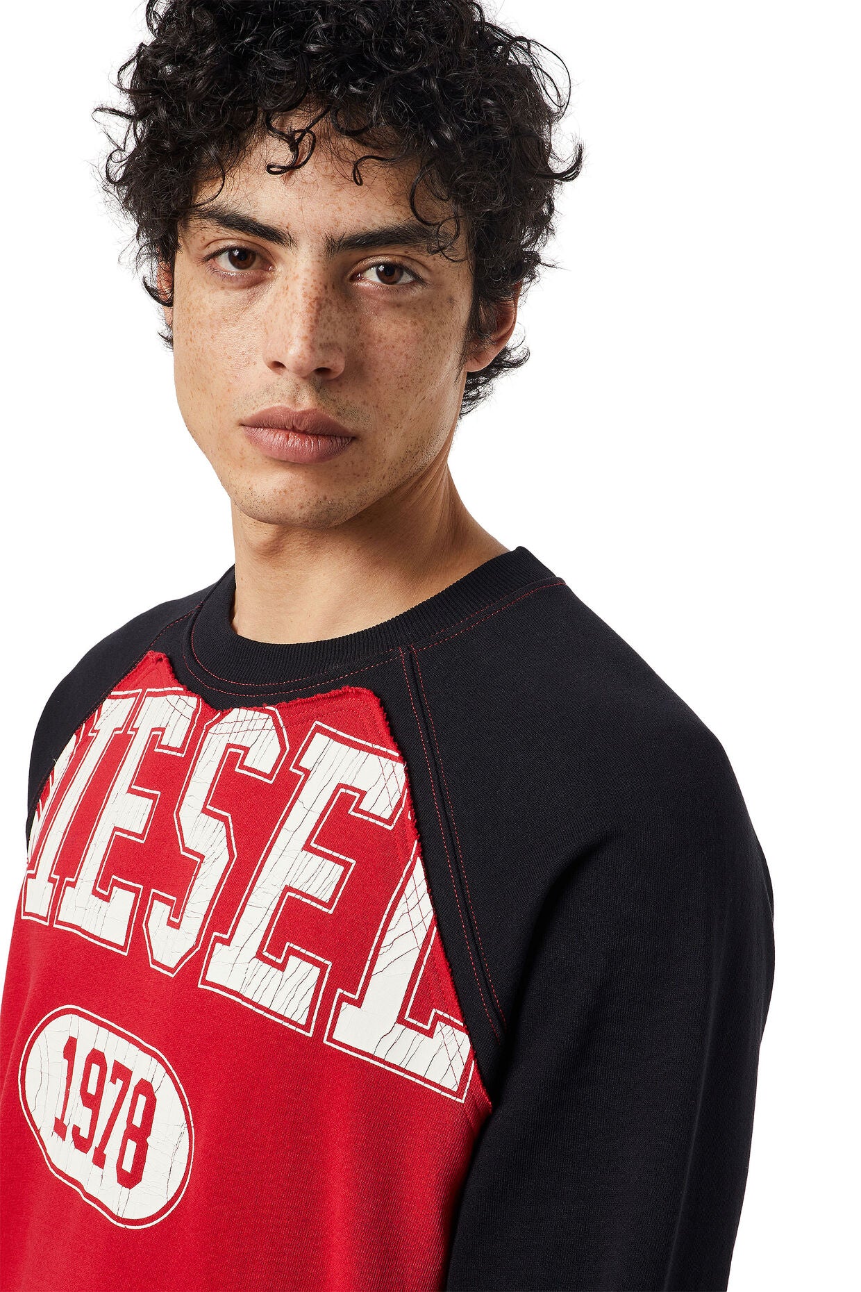 Diesel - S-Raglan Sweatshirt - Red/Black