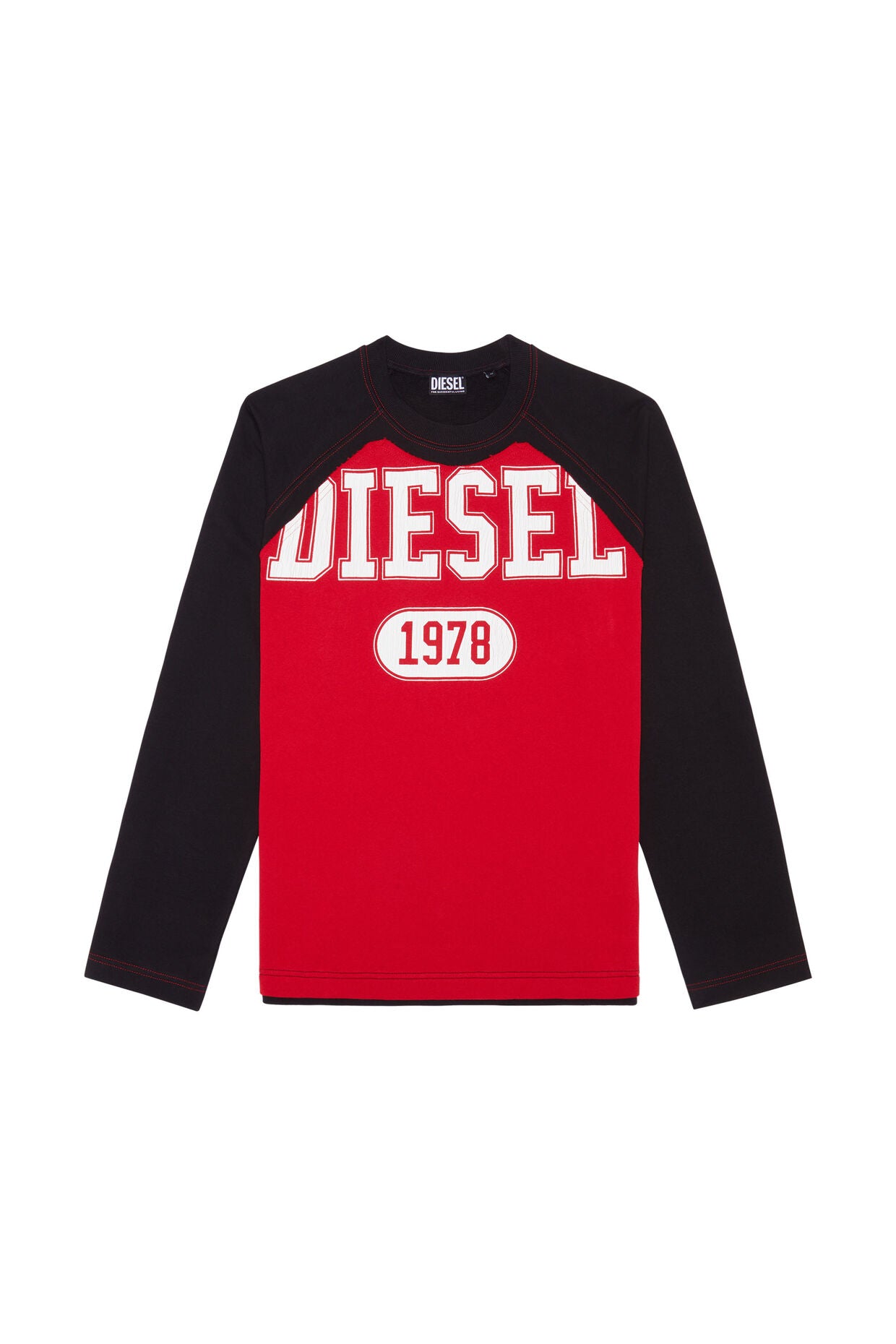 Diesel - S-Raglan Sweatshirt - Red/Black