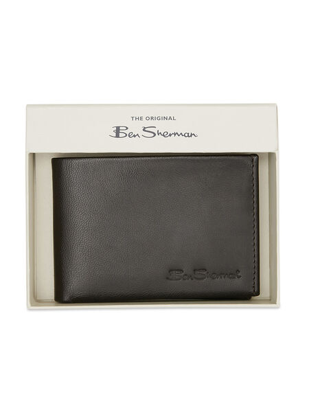Ben Sherman - Trifold Wallet With ID - Dark Brown