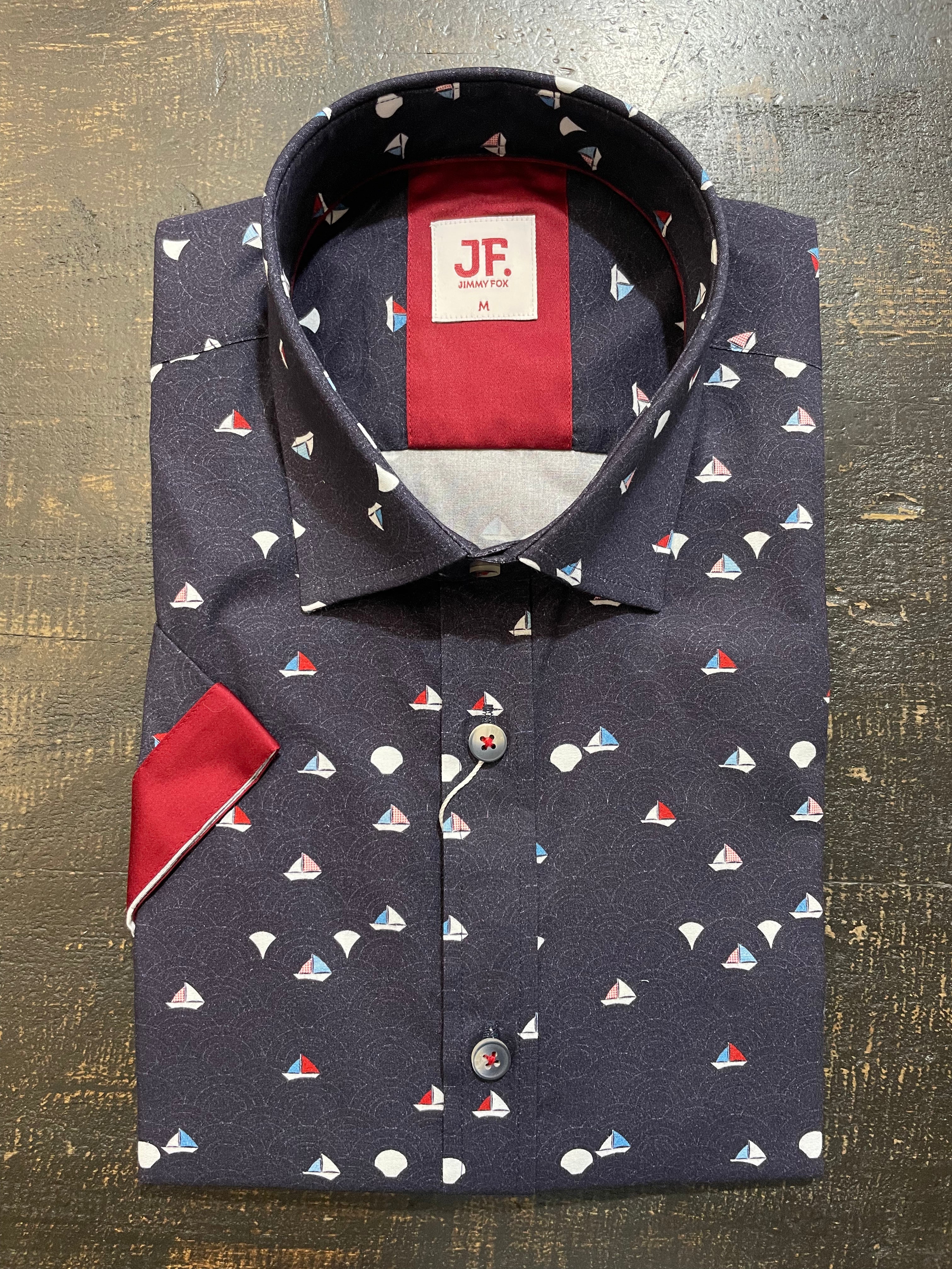 Jimmy Fox - Mini Sails SS Shirt - Navy/Multi