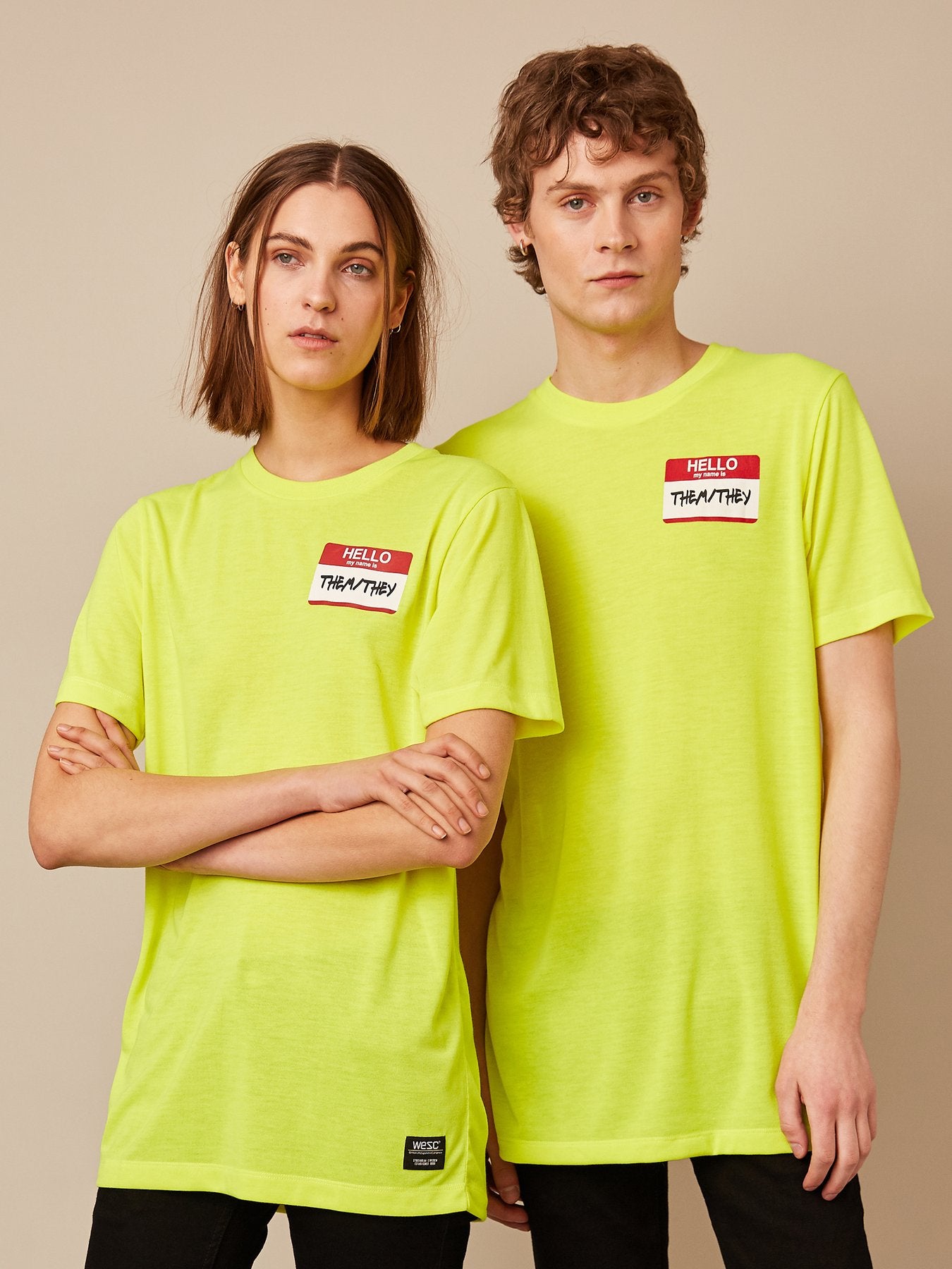 WeSC - Max Them/They T-Shirt - Safety Yellow