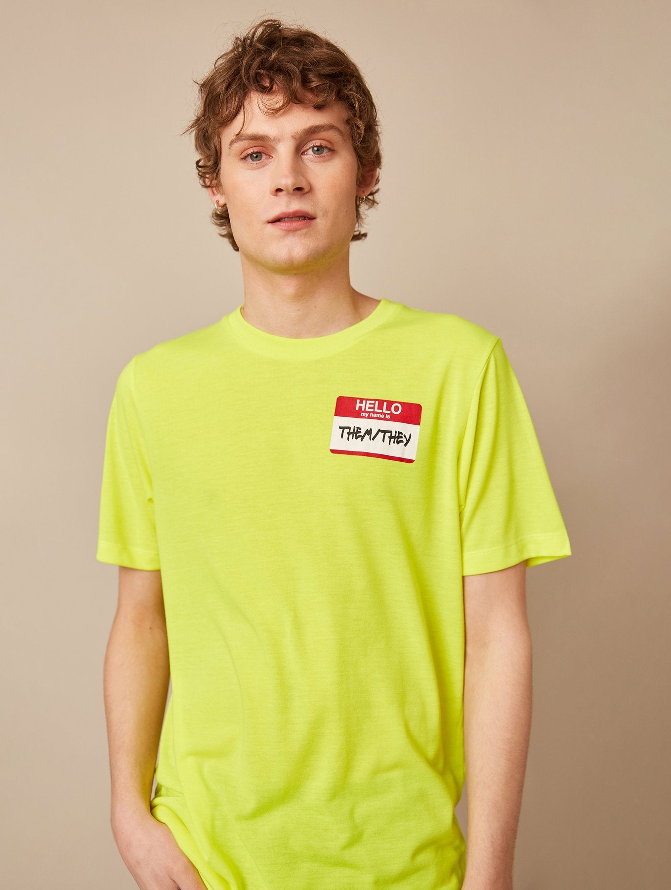 WeSC - Max Them/They T-Shirt - Safety Yellow