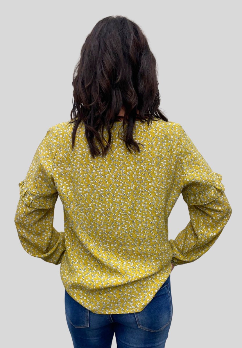 Orlando - Zoe Top - Mustard Print