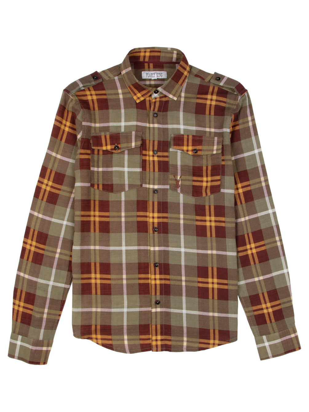 Pearly King - Shade LS Shirt - Khaki/Brown