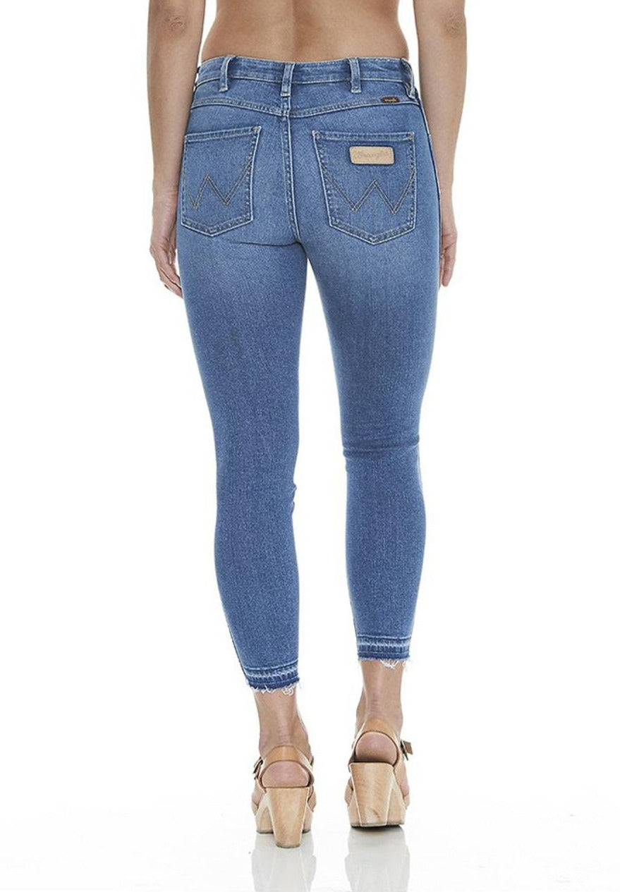 Wrangler - Mid Pins Cropped Jean - Milla Blue